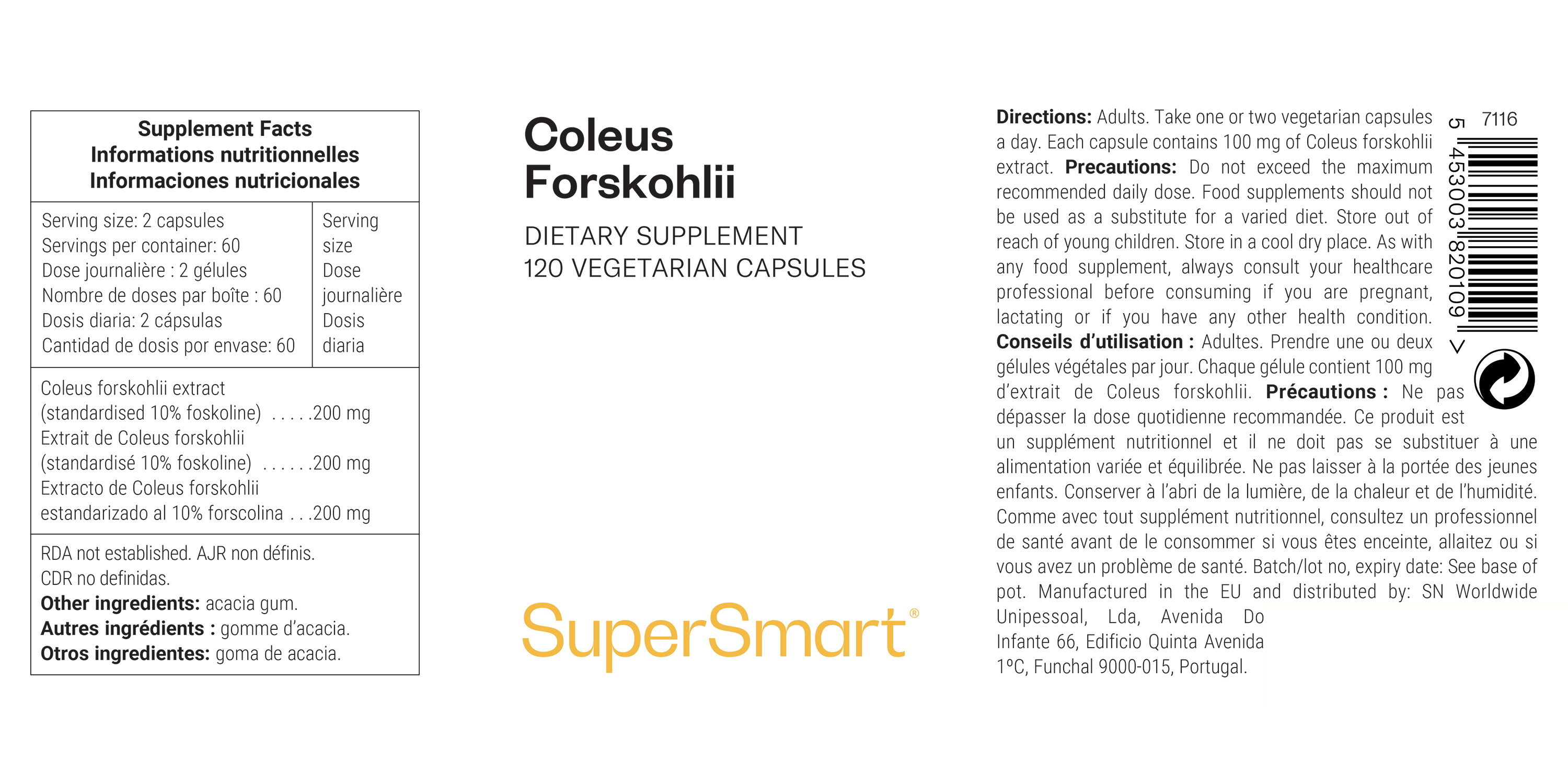 Coleus Forskohlii suplemento alimentar ayurvédico, contribui para a gestão do peso