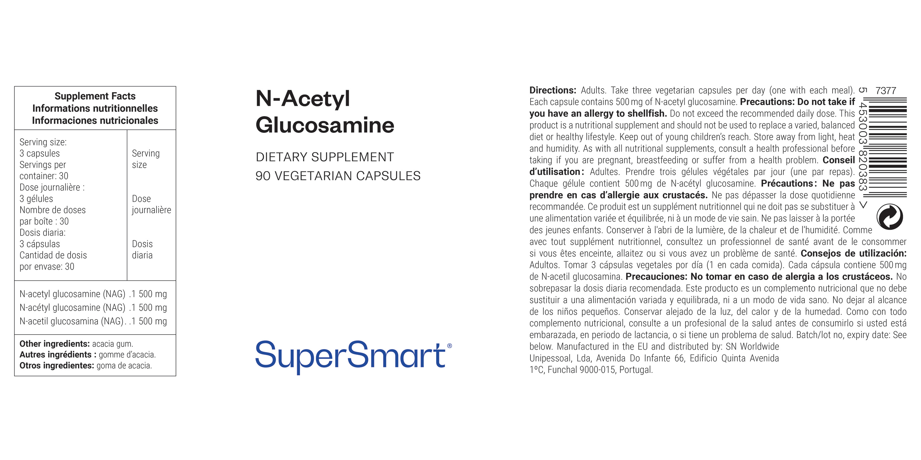 Nahrungsergänzungsmittel mit N-Acetylglucosamin