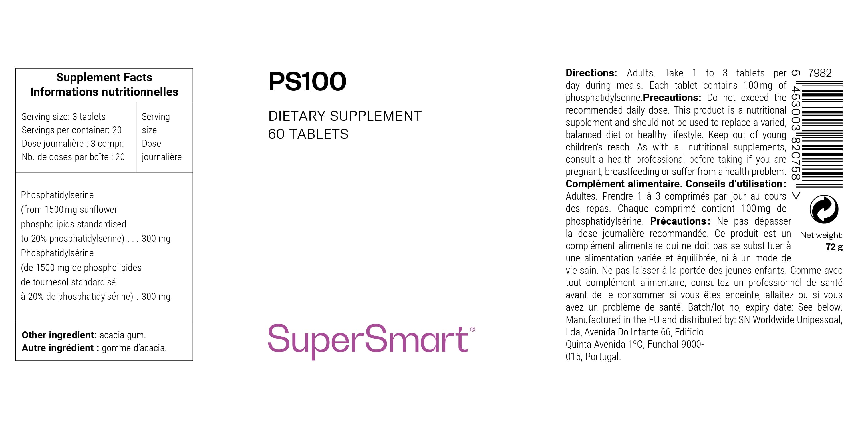 Phosphatidylserine supplement for the memory