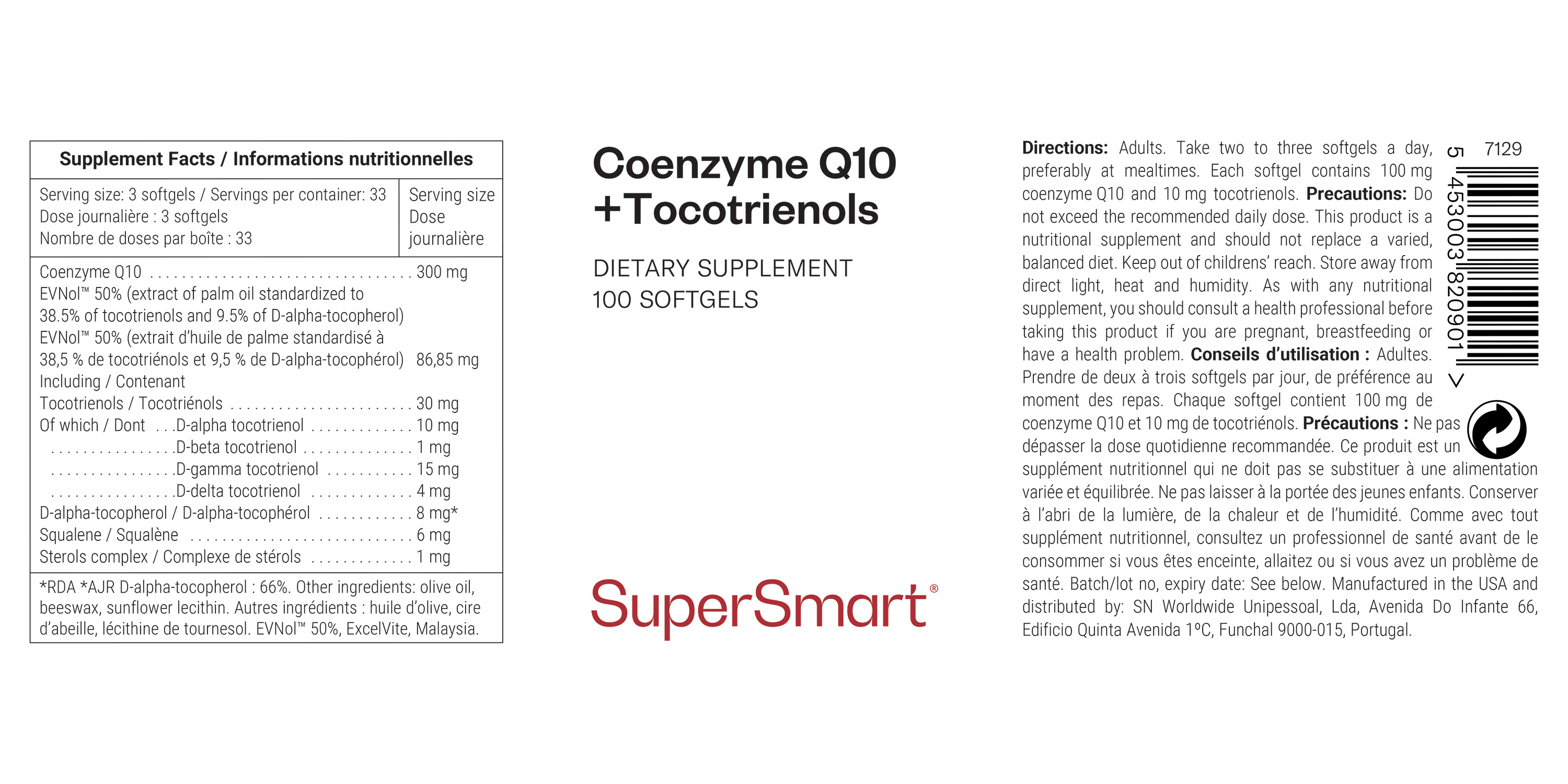 Fotografía de un bote de CoQ10 + vitamina E