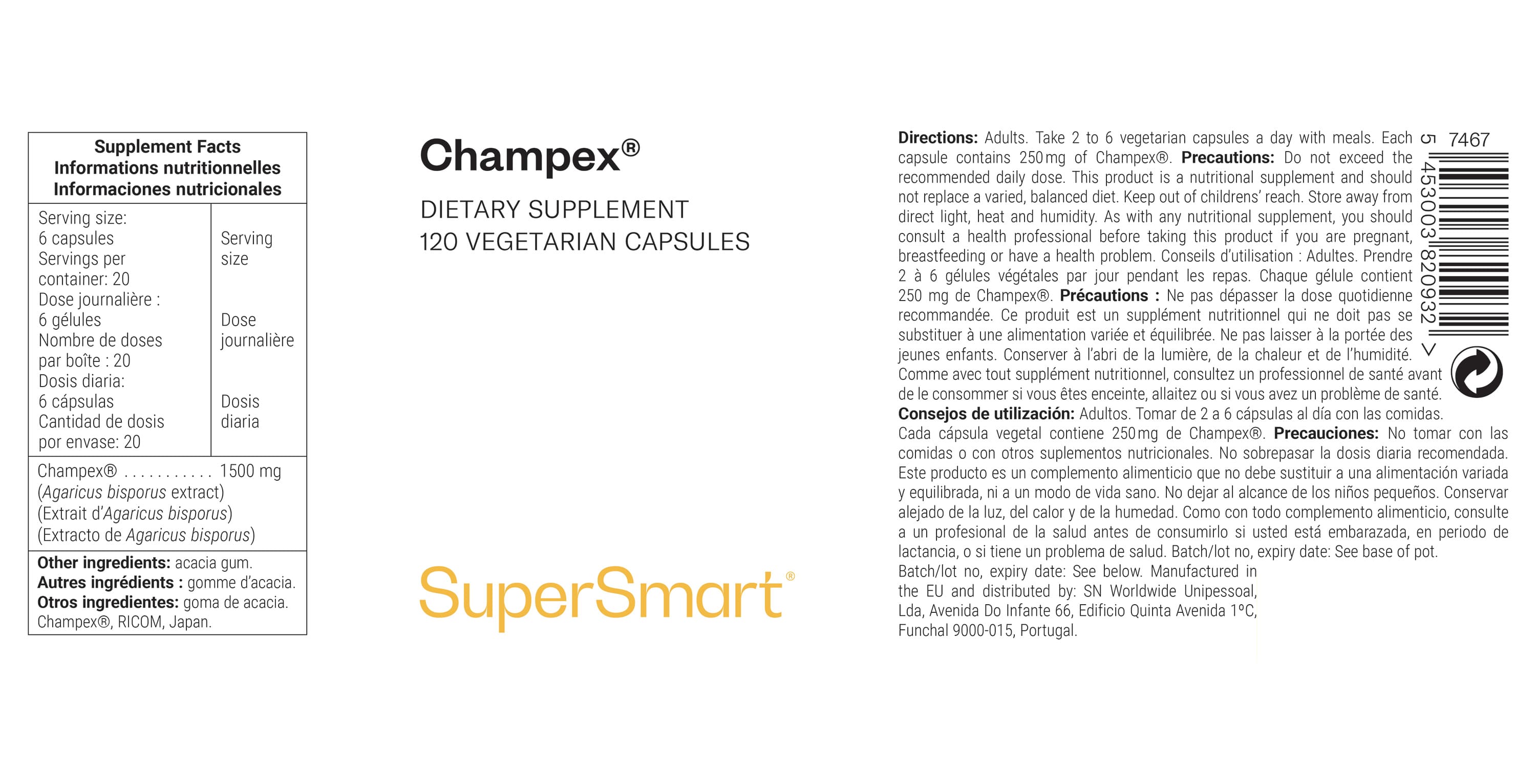 Complément alimentaire Champex® pour réduire les odeurs corporelles