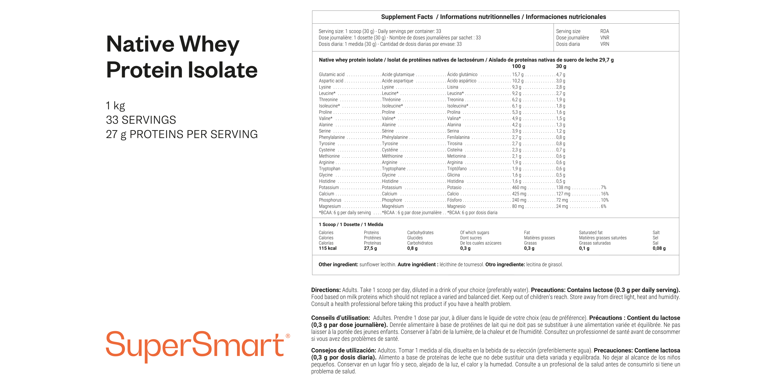 Isolat de whey native