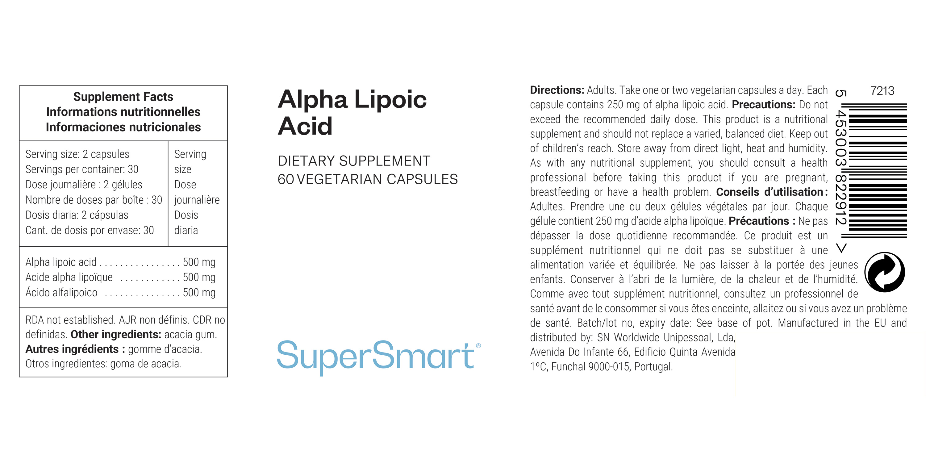 Alpha Lipoic Acid suplemento alimentar antioxidante