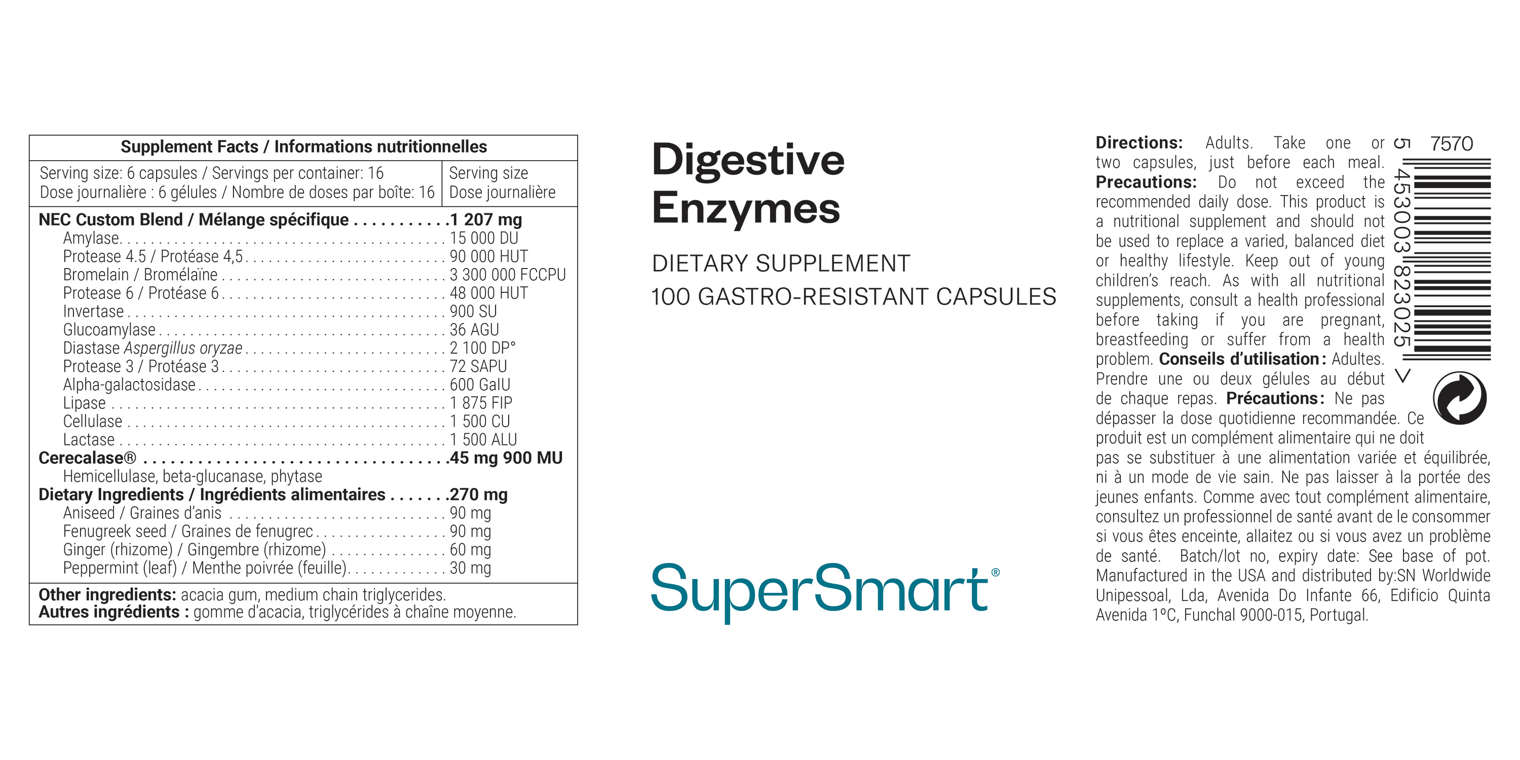 Digestive Enzymes complément alimentaire, soutien digestif