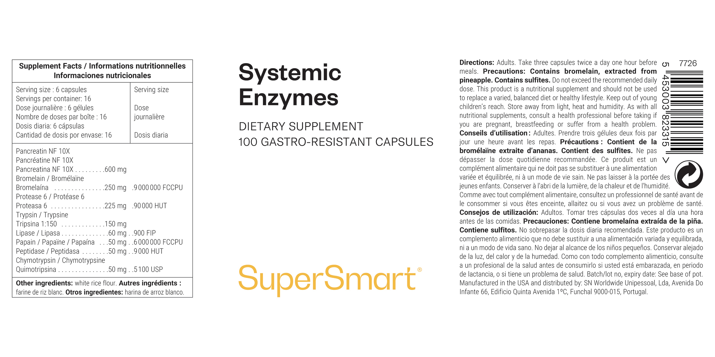 Complément alimentaire Systemic Enzymes