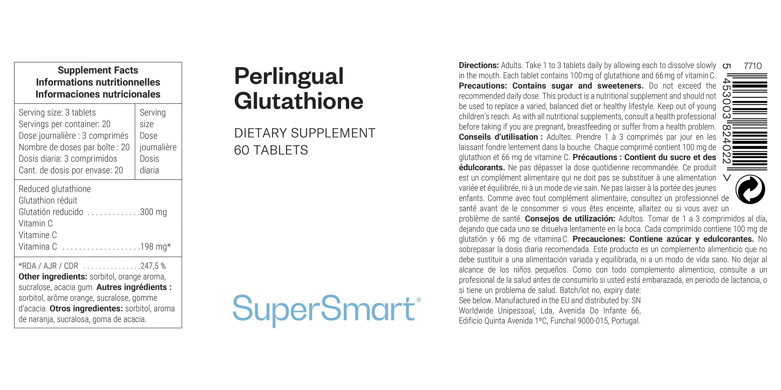 Perlingual glutathione 100 mg