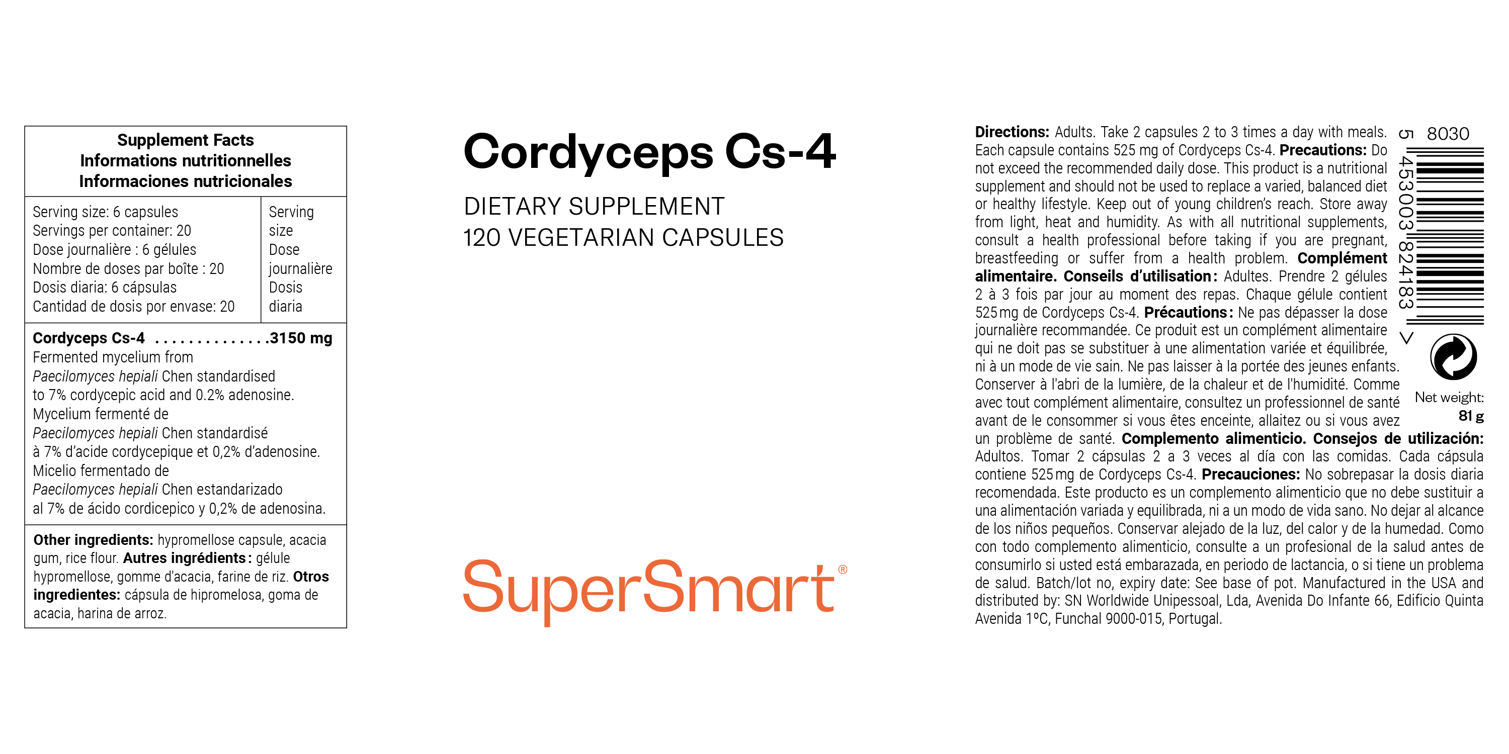 Cordyceps Cs-4 Supplement