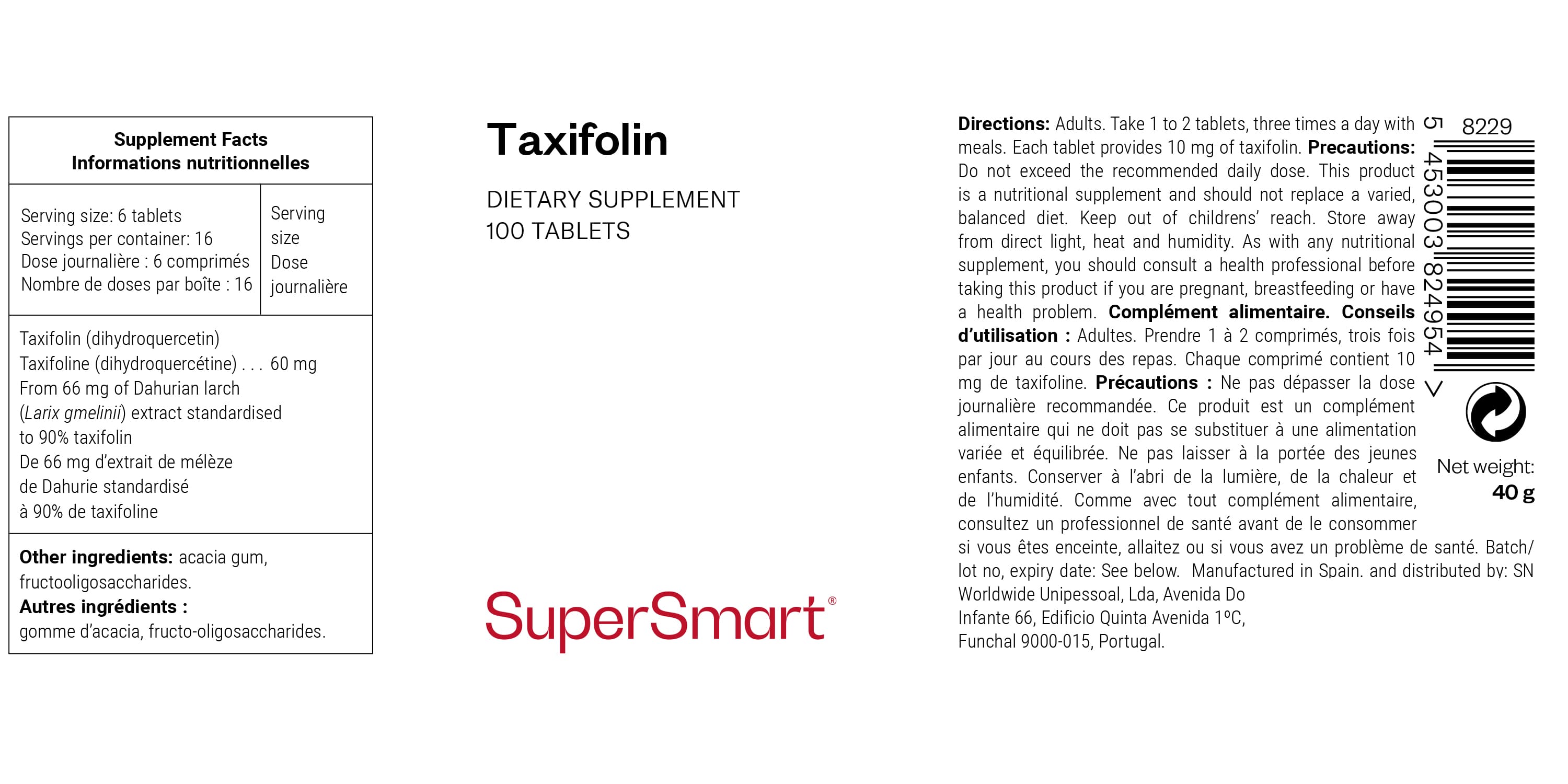 Taxifolin supplement for the circulation