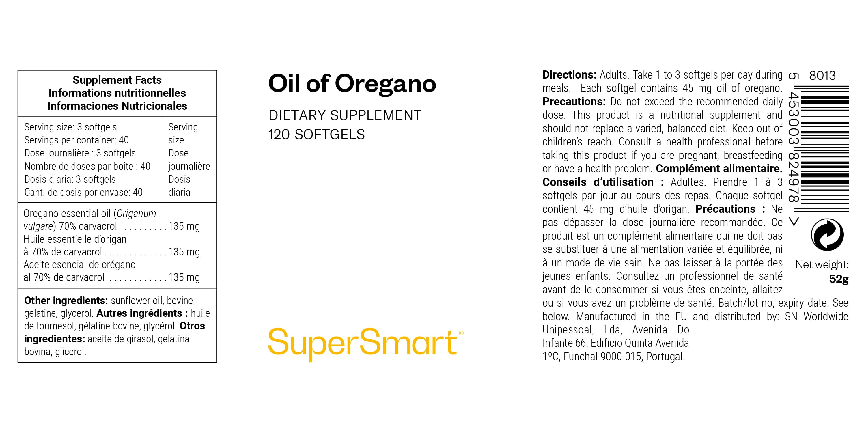 Oil of Oregano Supplement