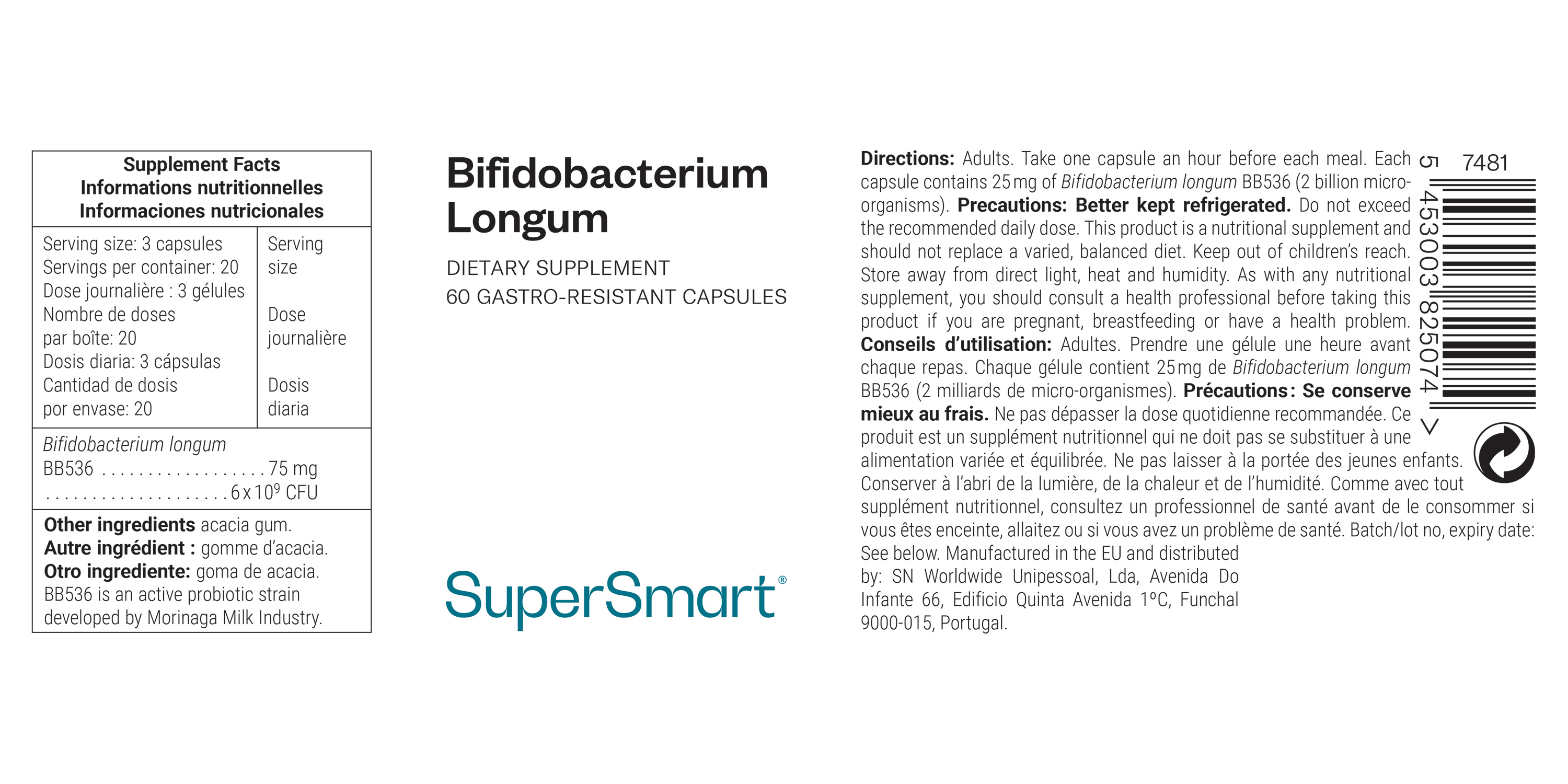 Bifidobacterium longum Supplement