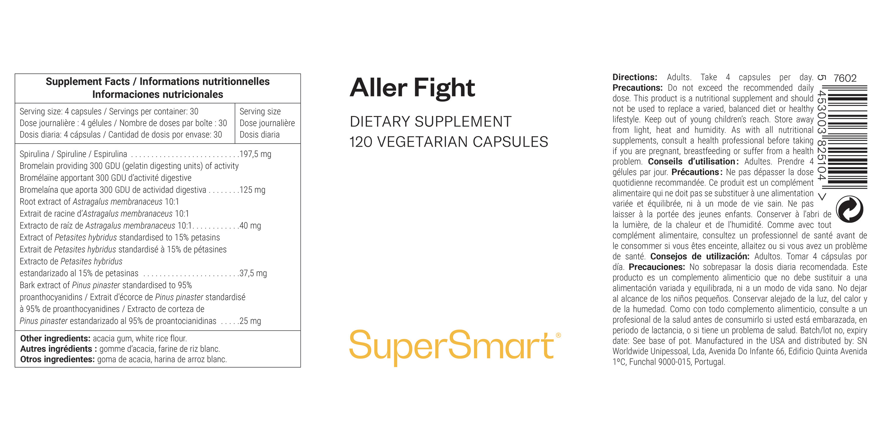 Suplemento alimentar contra a alergia ao pólen