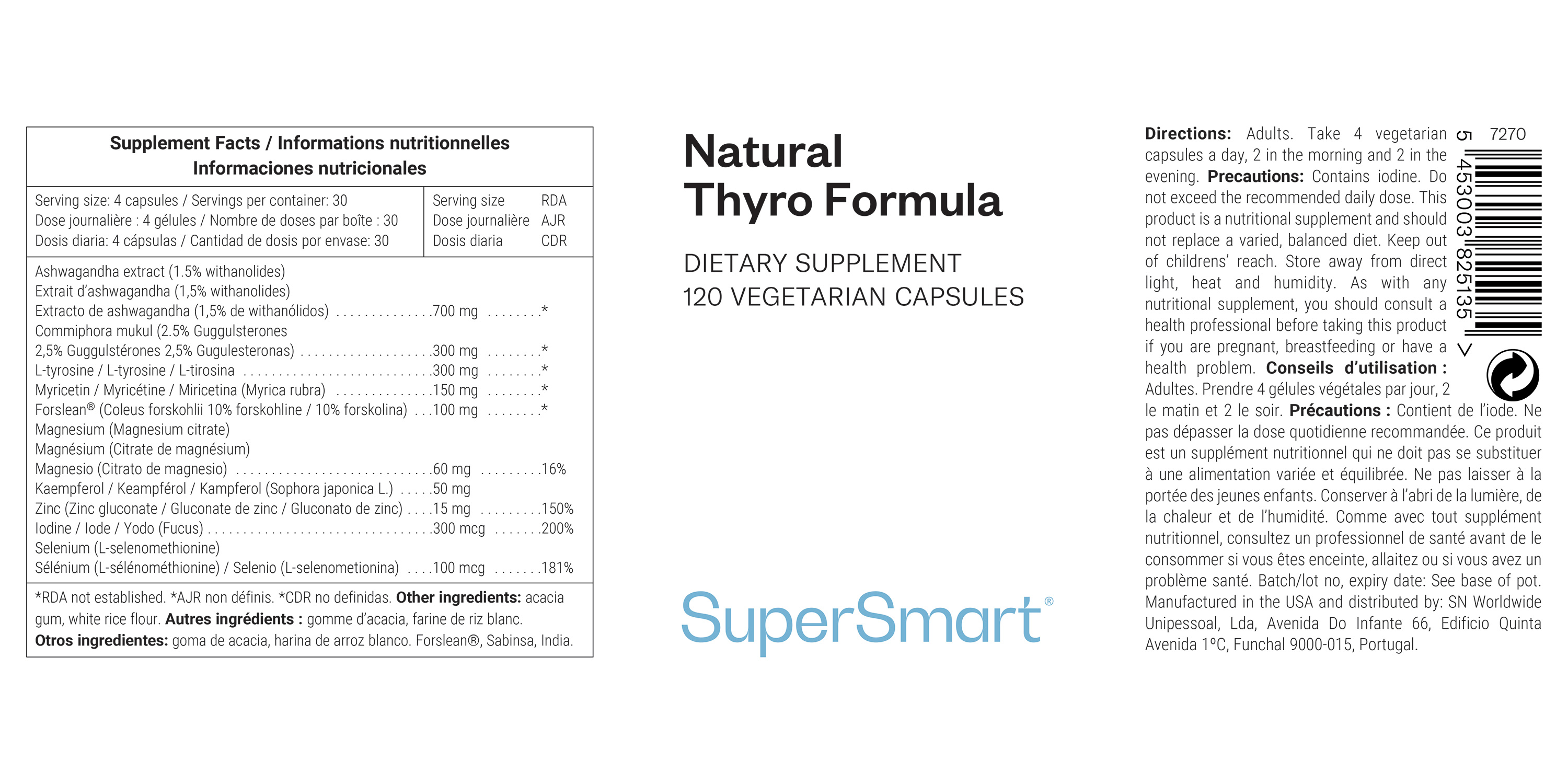 Complemento alimenticio Natural Thyro Formula 