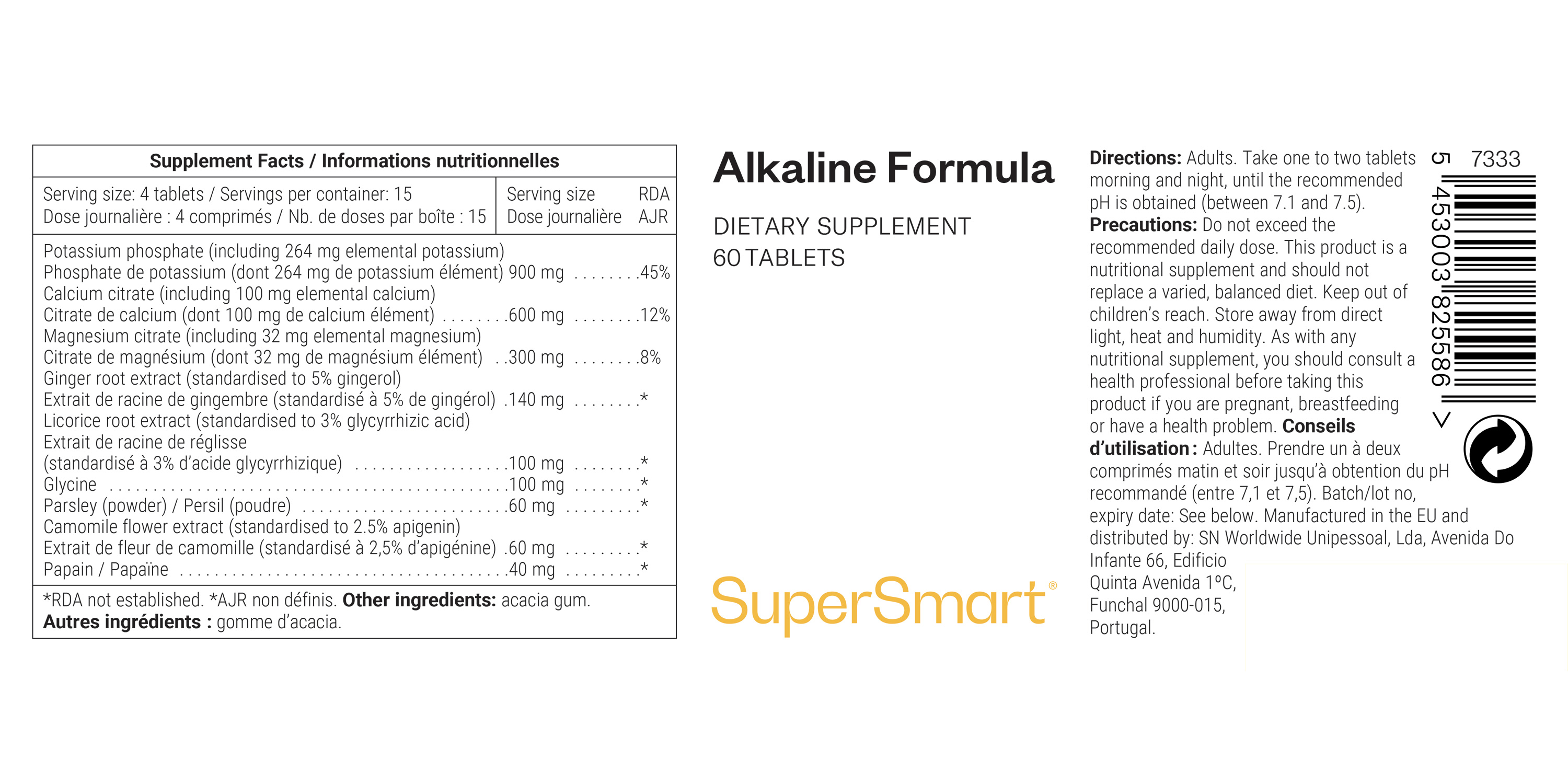 Integratore alimentare alcalinizzante