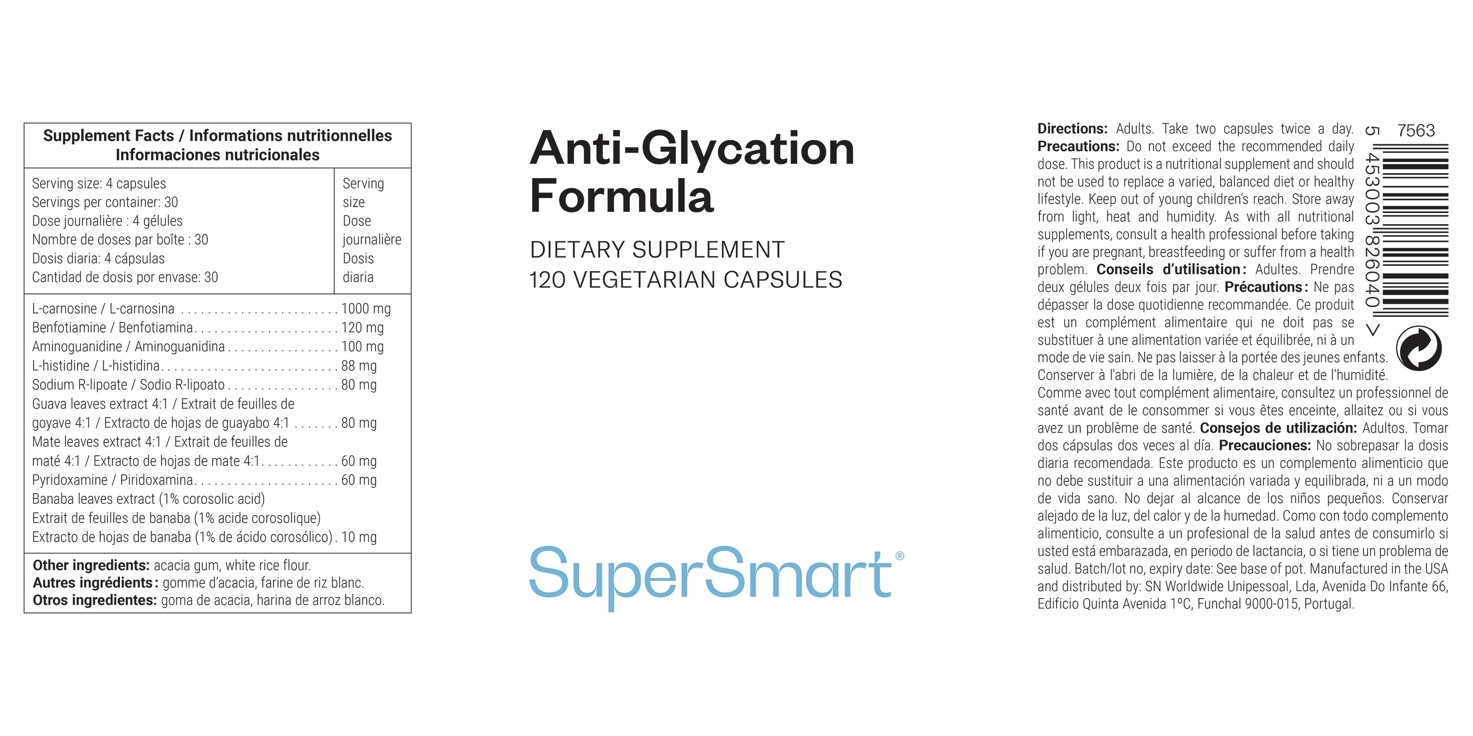 Supplément Anti-Glycation Formula