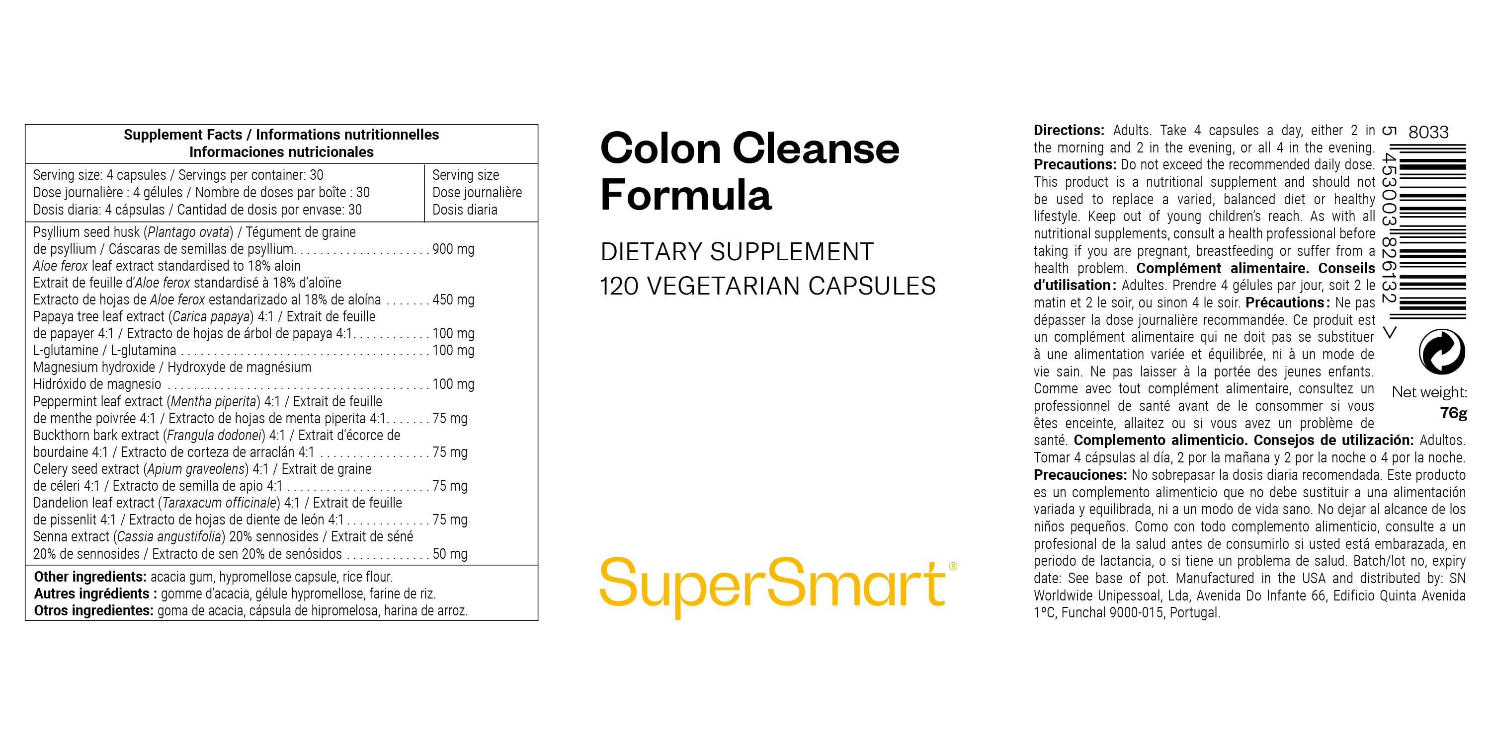 Colon Cleanse Formula Supplement