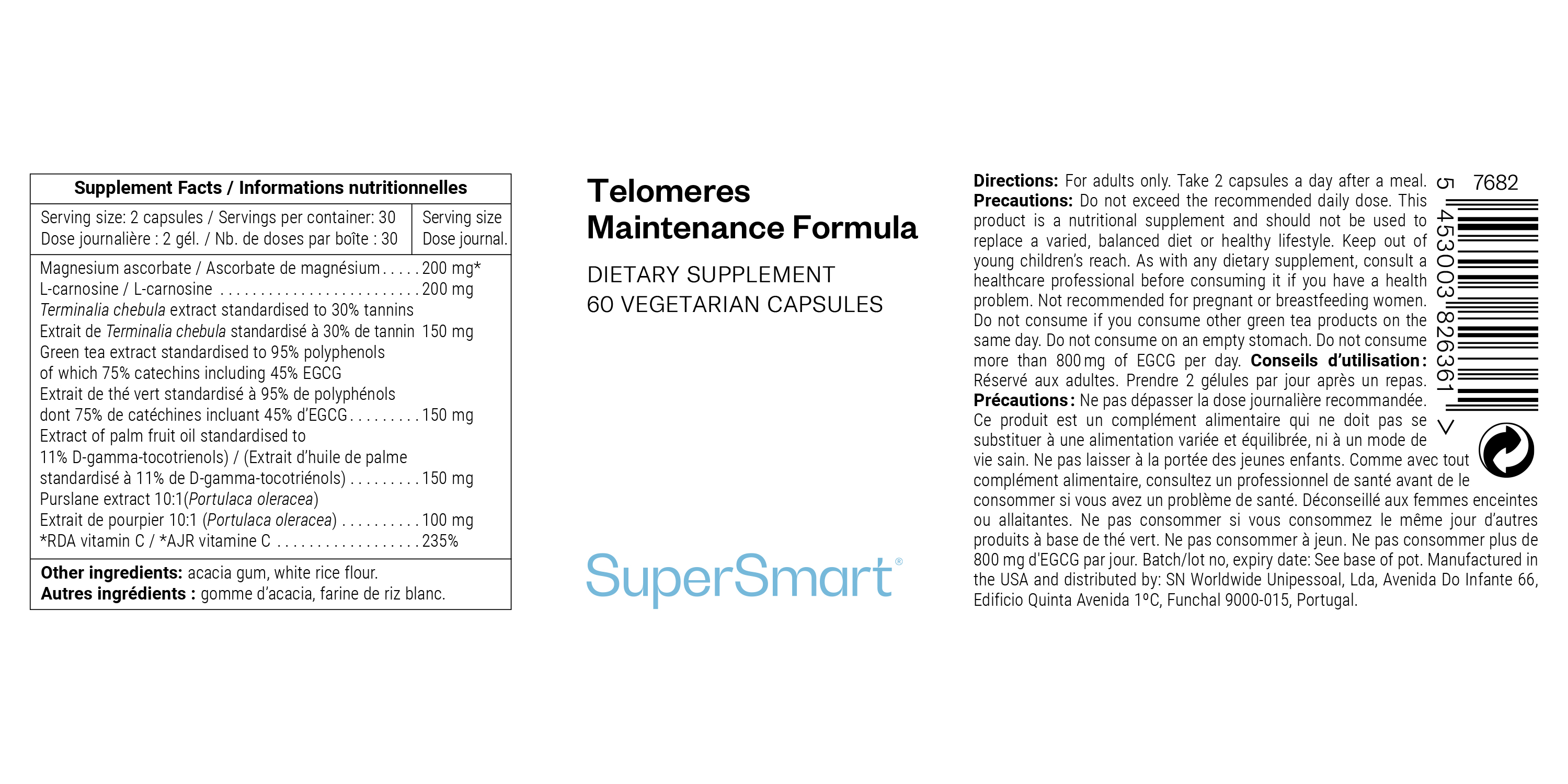 Telomeres Maintenance Formula Supplement