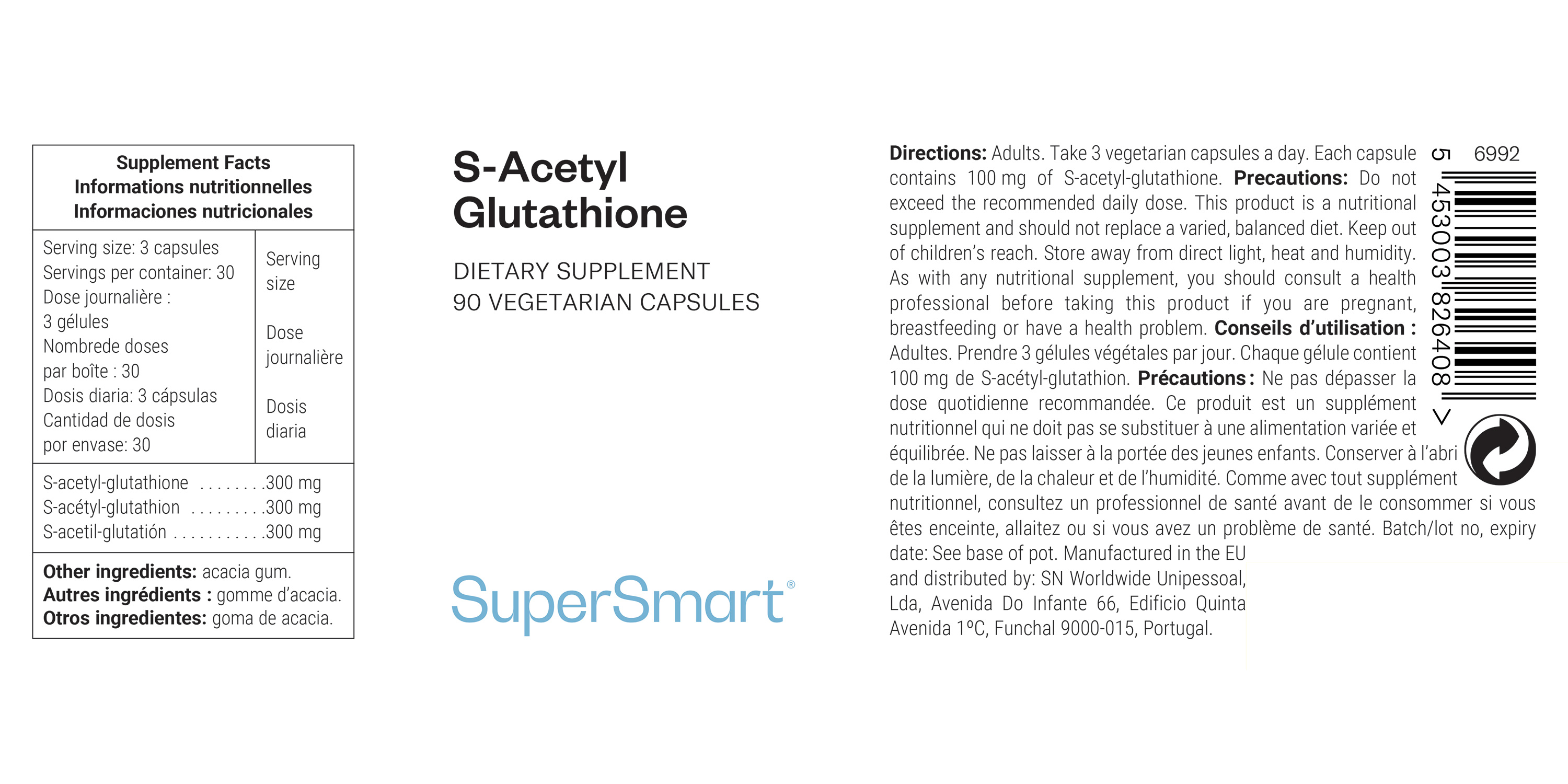 S-Acetyl Glutathione Supplement 