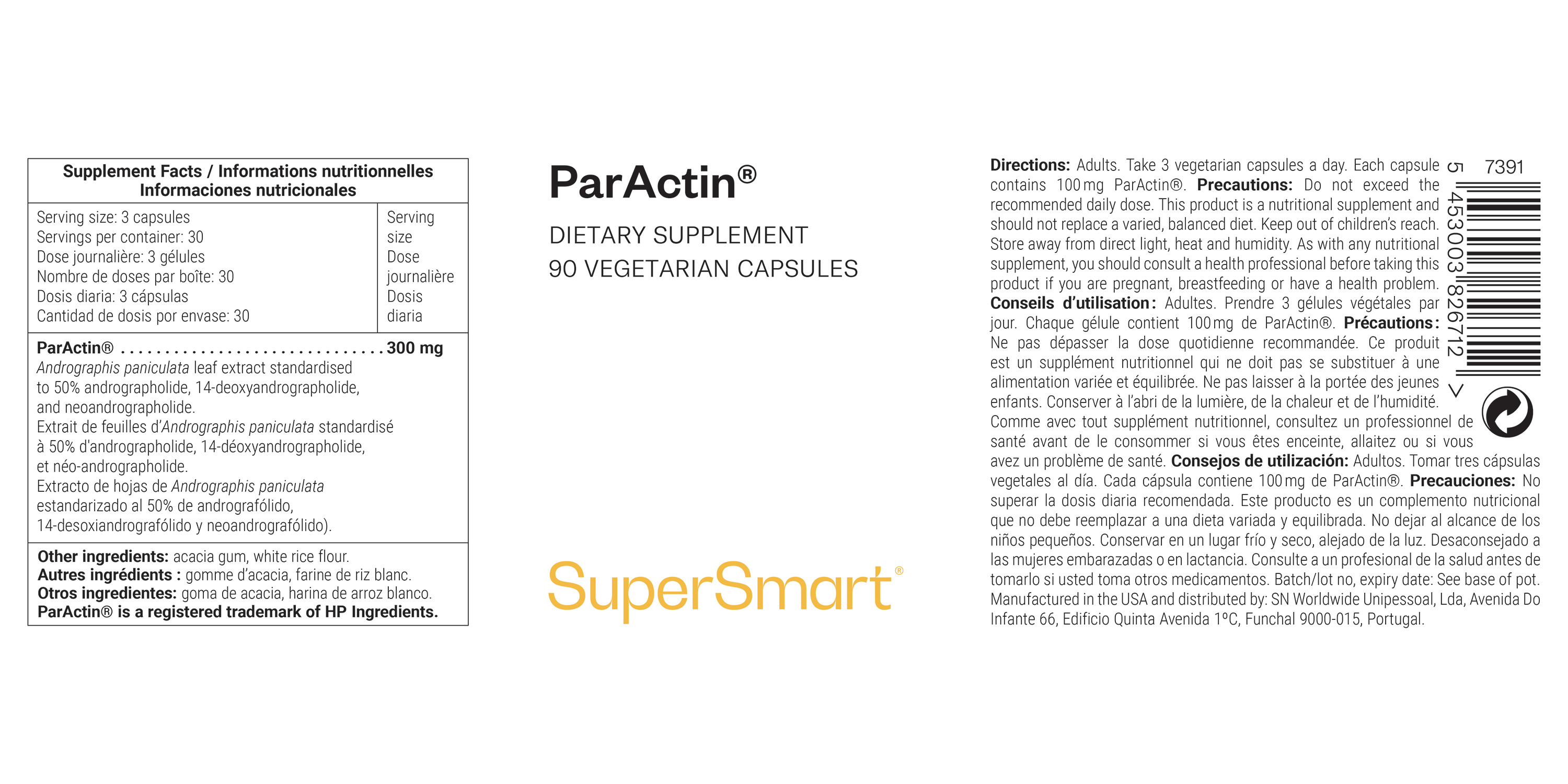 Integratore alimentare di Andrographis paniculata