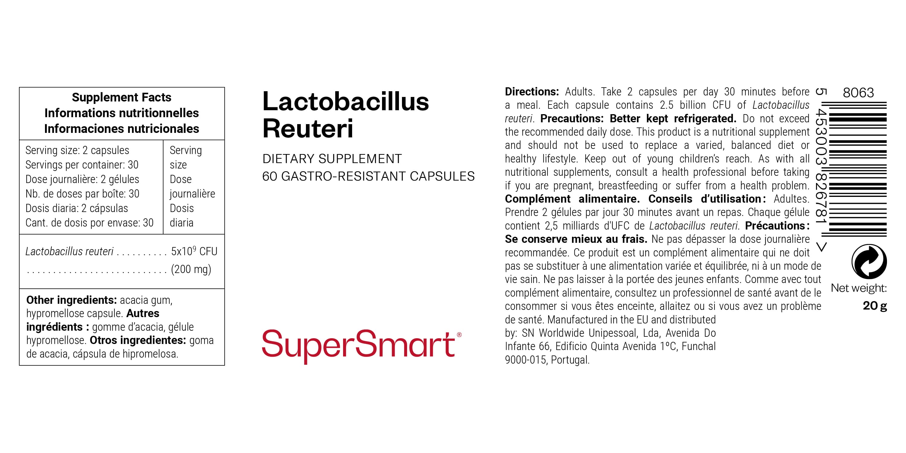 Lactobacillus Reuteri Supplement