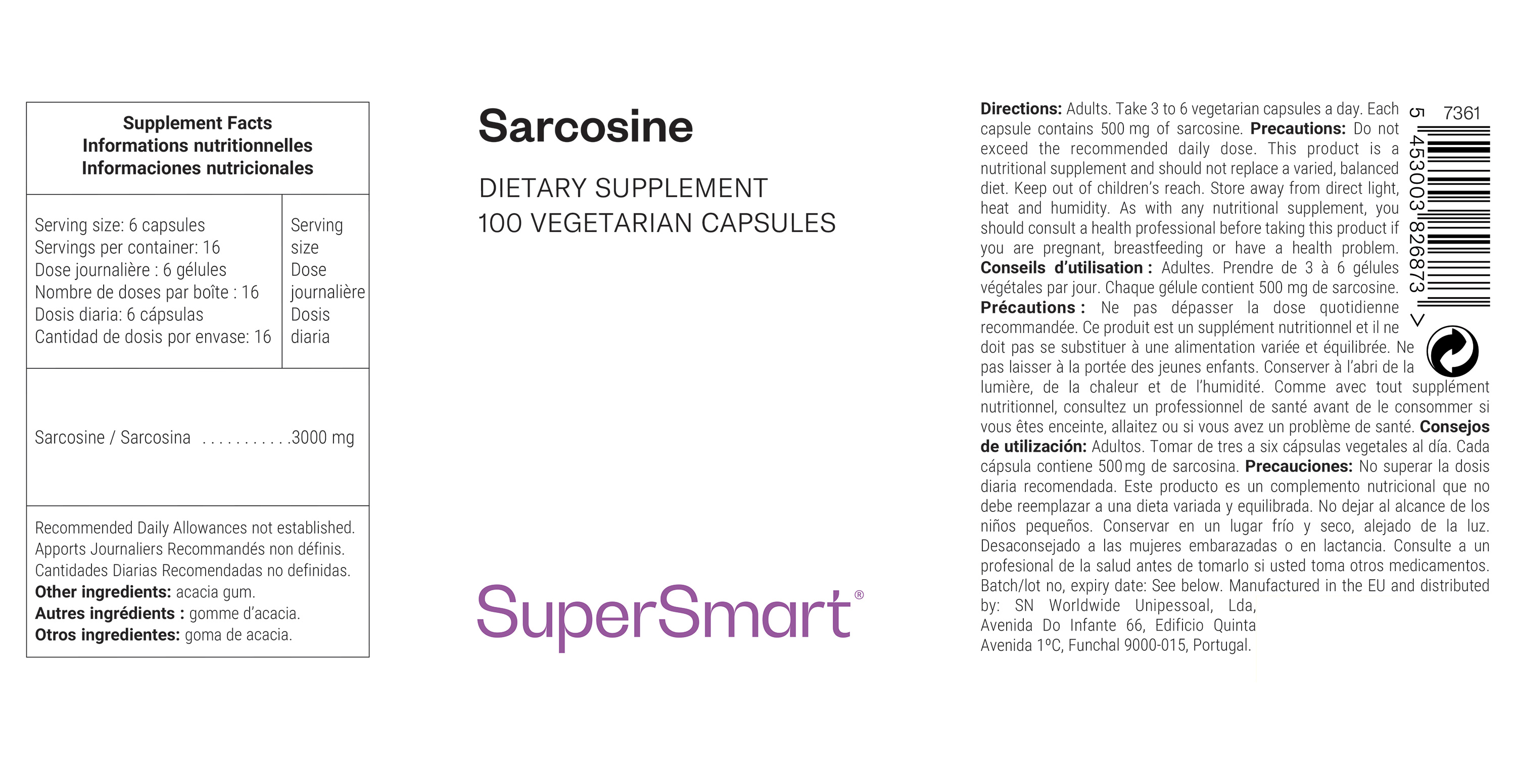 Sarcosine Supplement