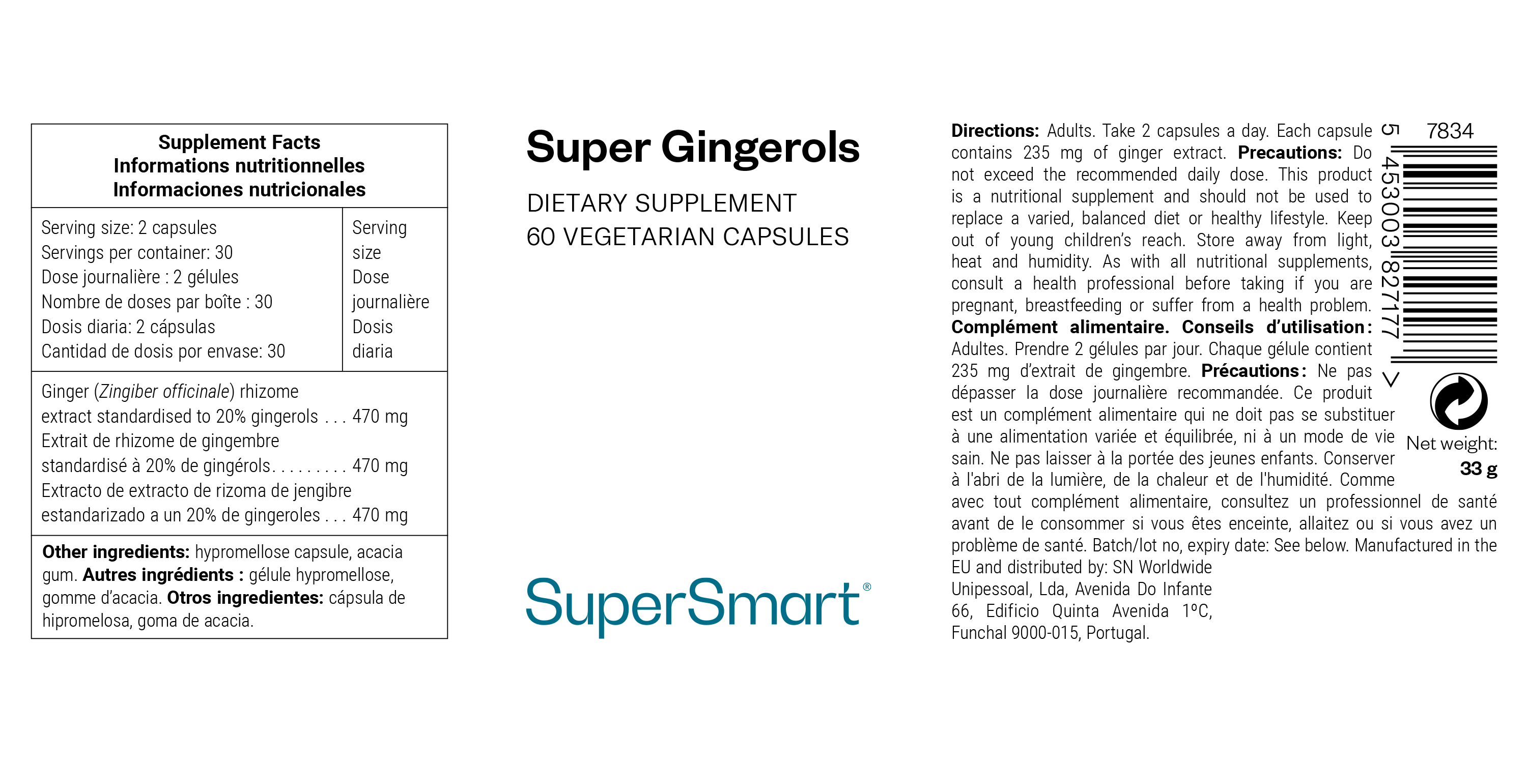 Super Gingerols Supplement