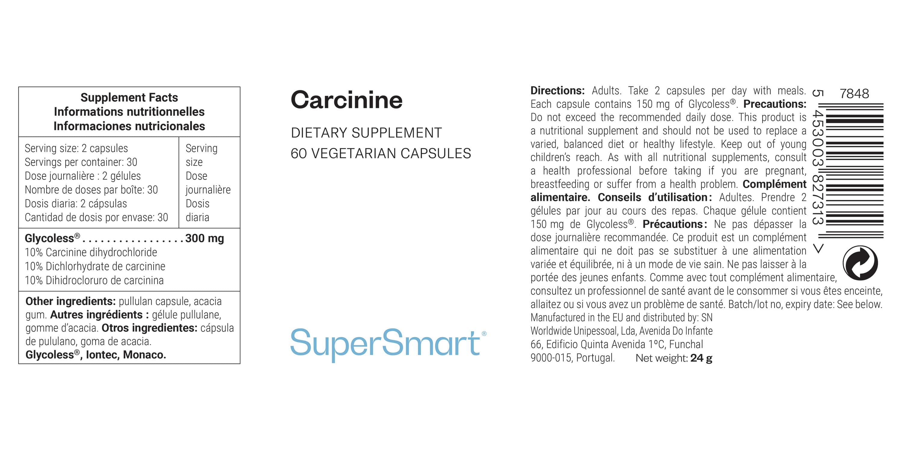 Complément de Dihydrochloride de Carcinine