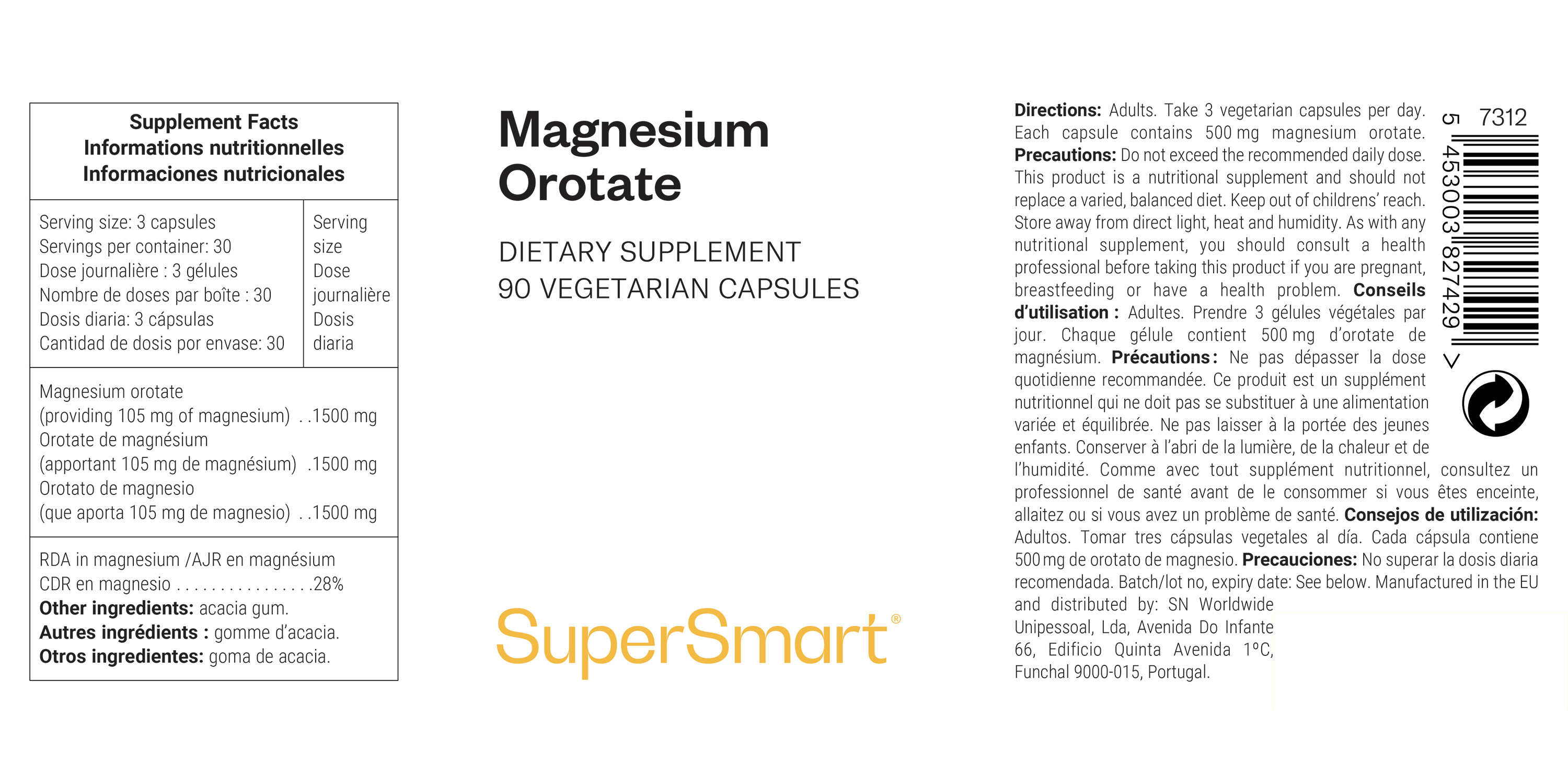 Magnesium Orotate Supplement 