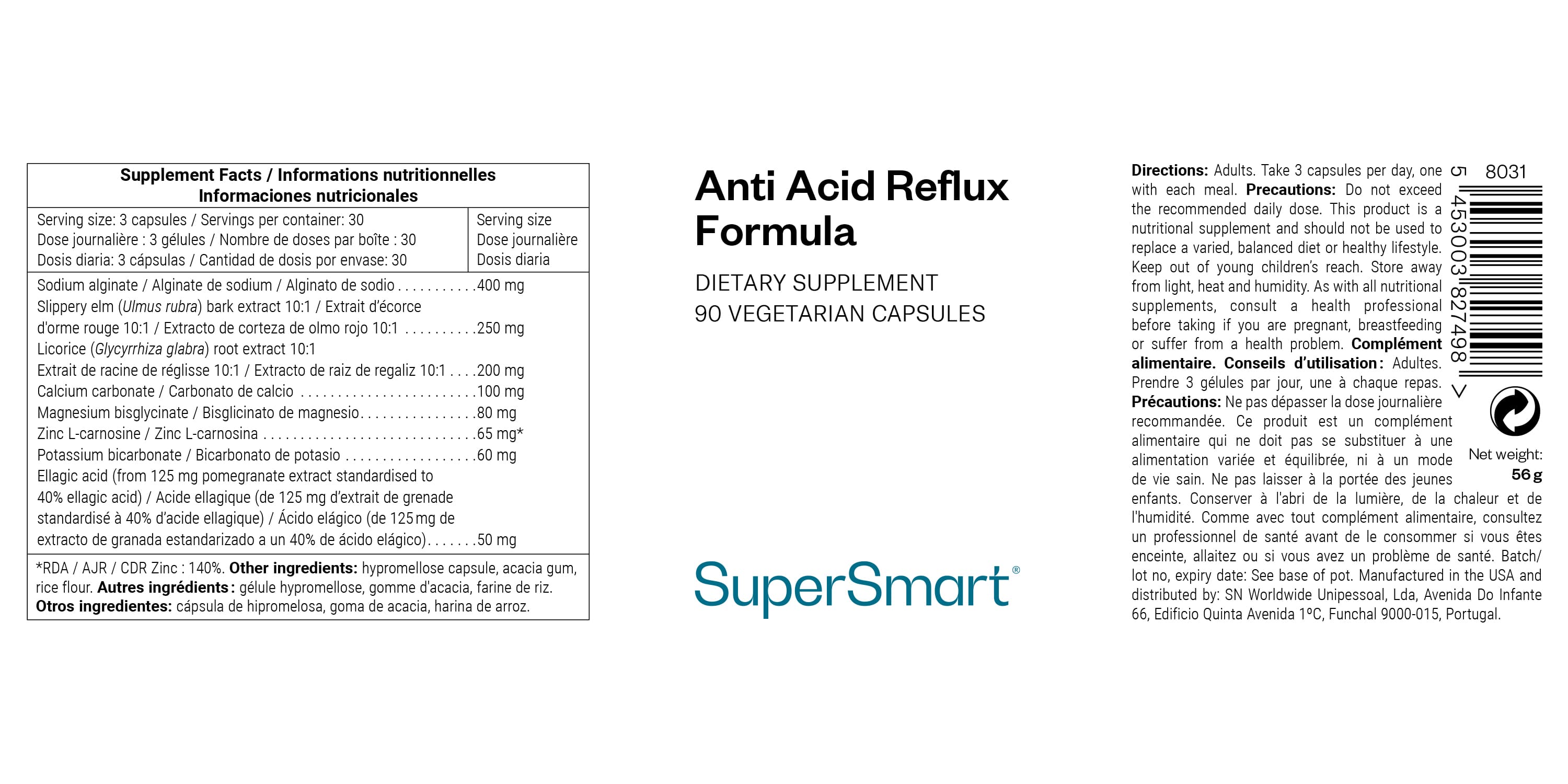 Anti-Acid Reflux Formula Supplement