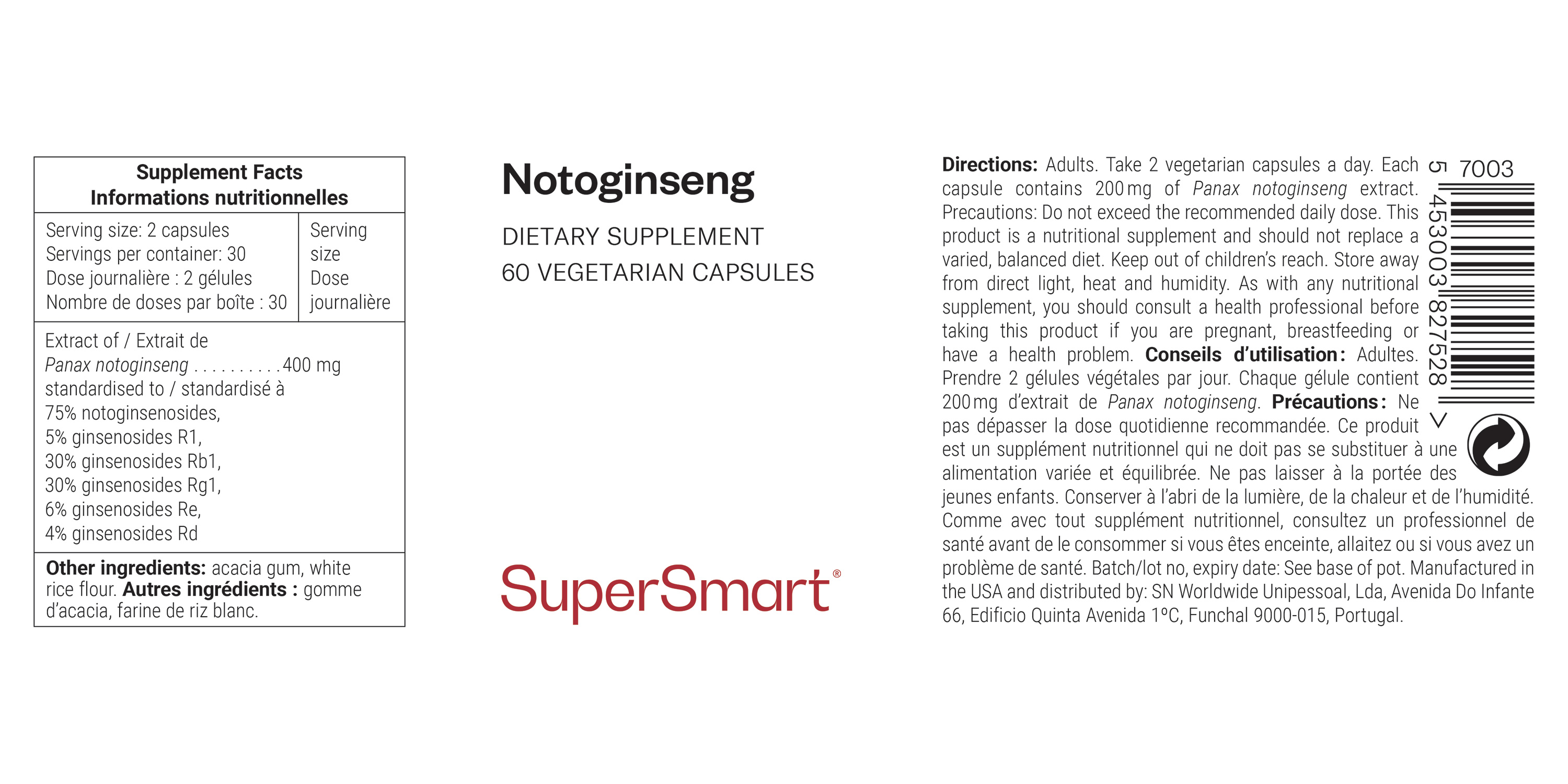 Extracto de Panax notoginseng