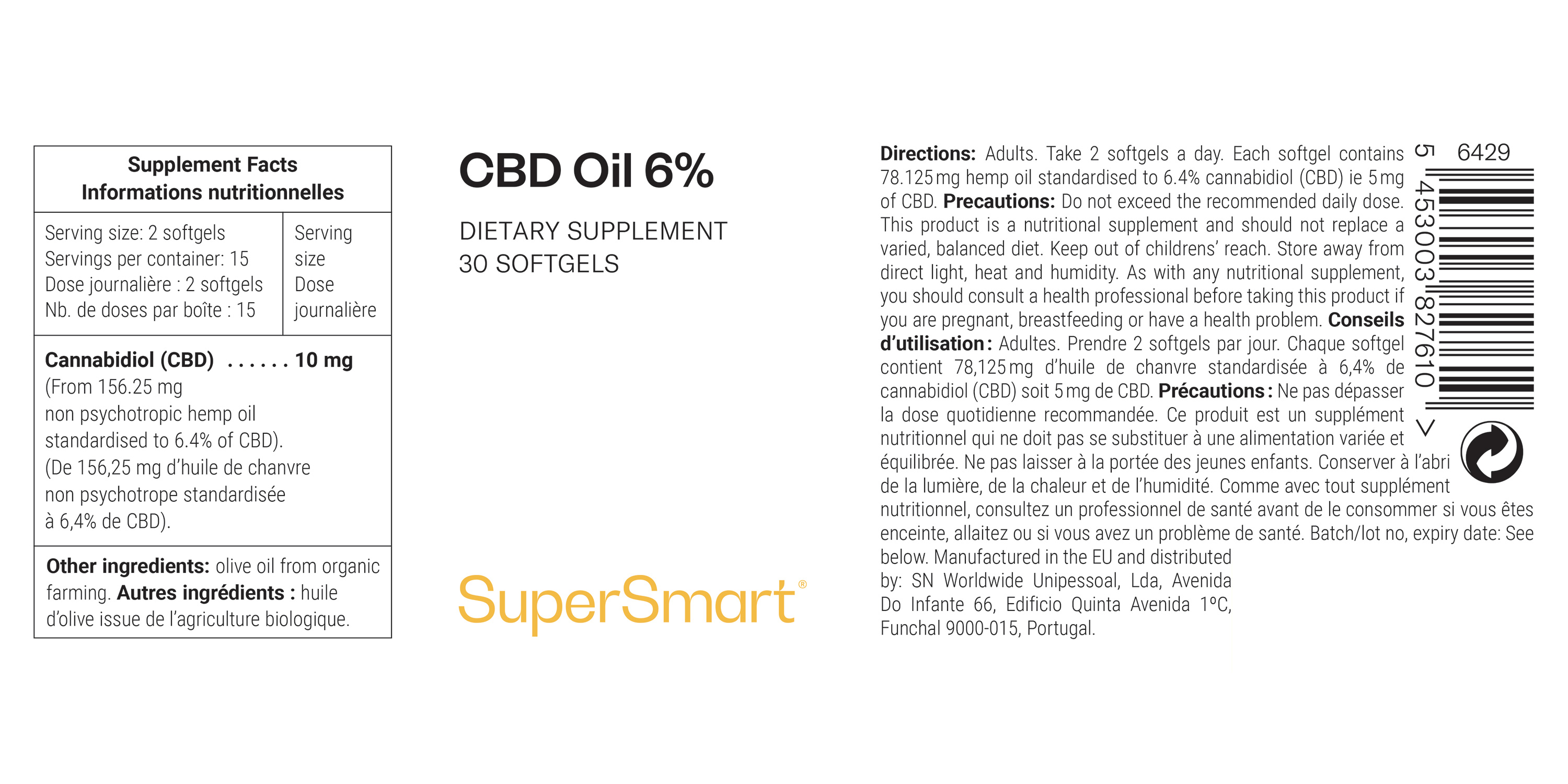 CBD Oil 6 % Supplement