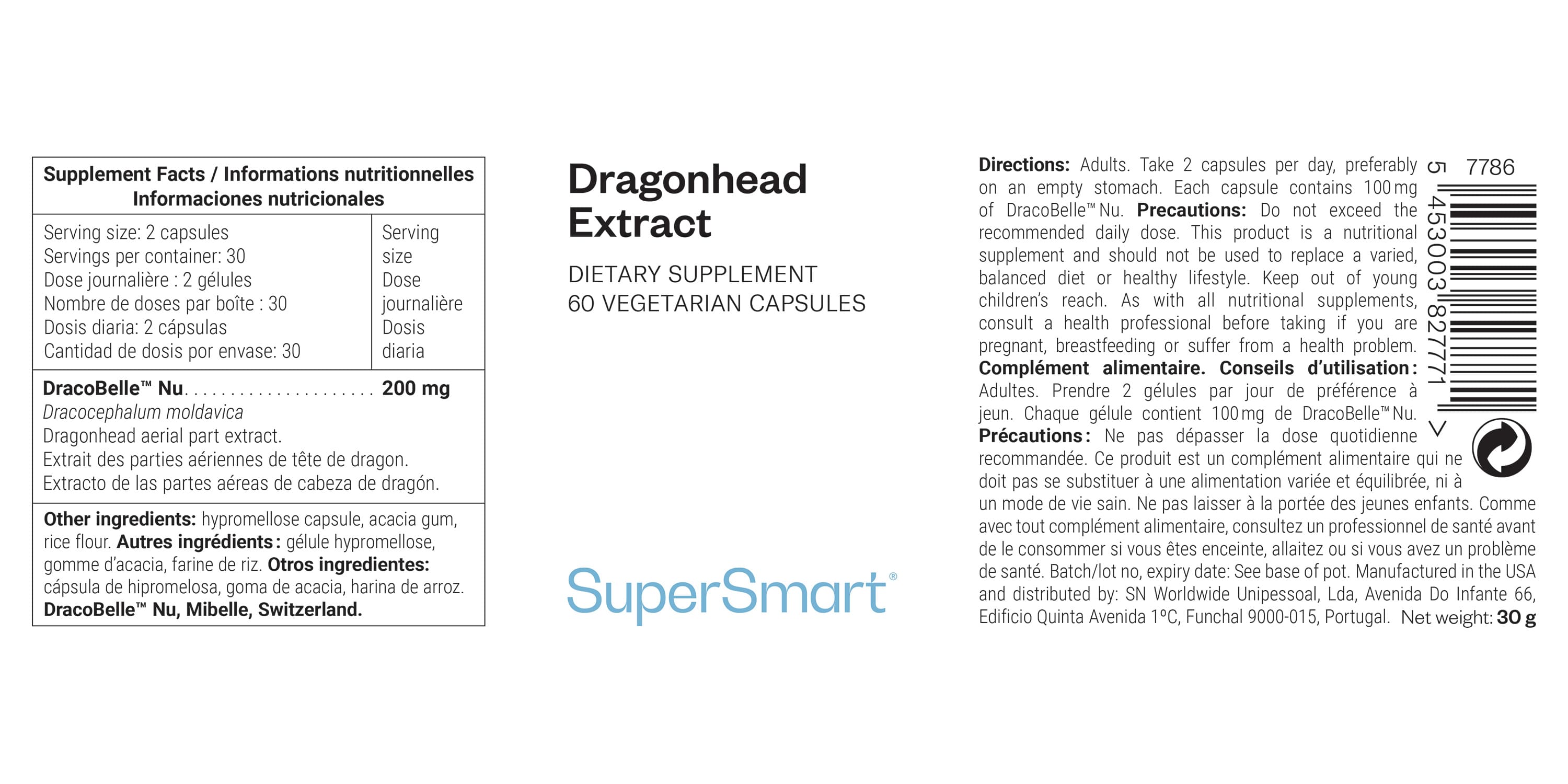 DragonHead Extract Supplement 