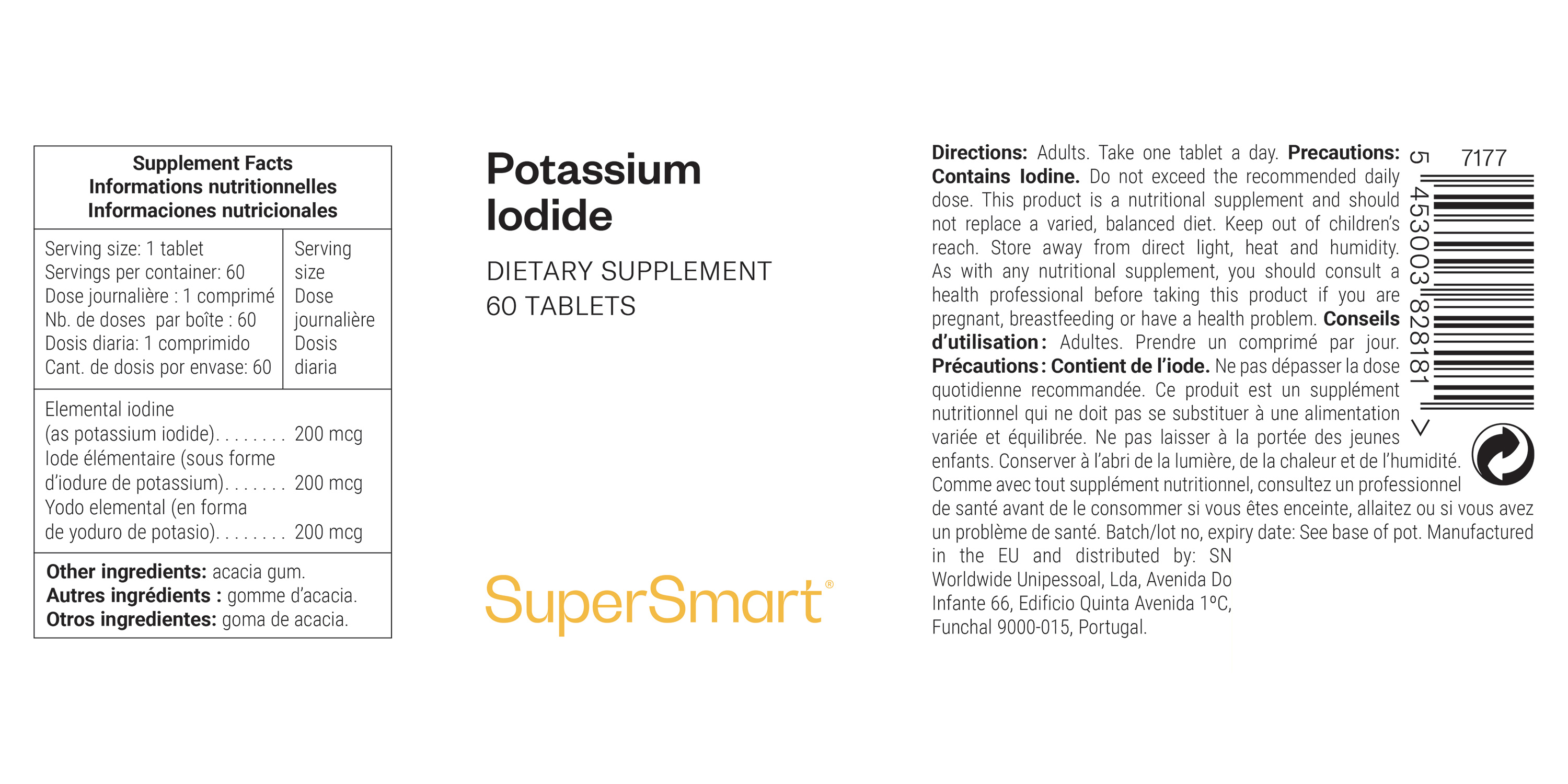 Potassium iodide or stable iodine tablets