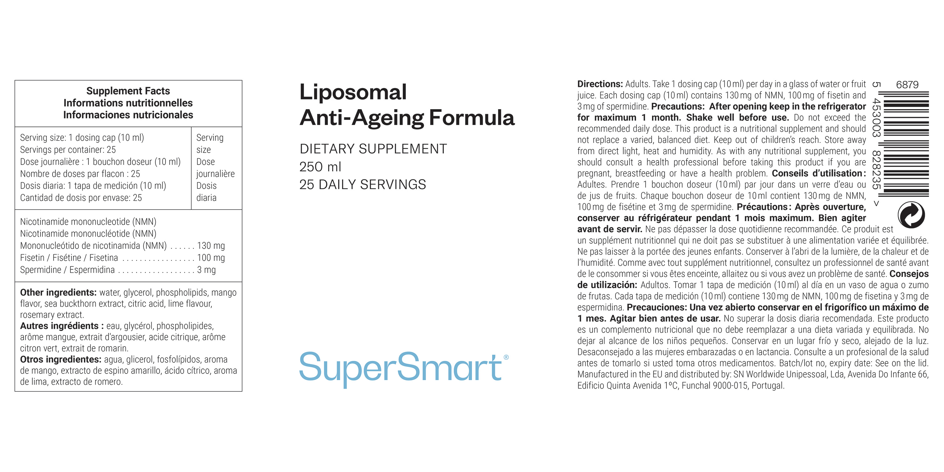 Anti-age voedingssupplement met liposomaal NMN