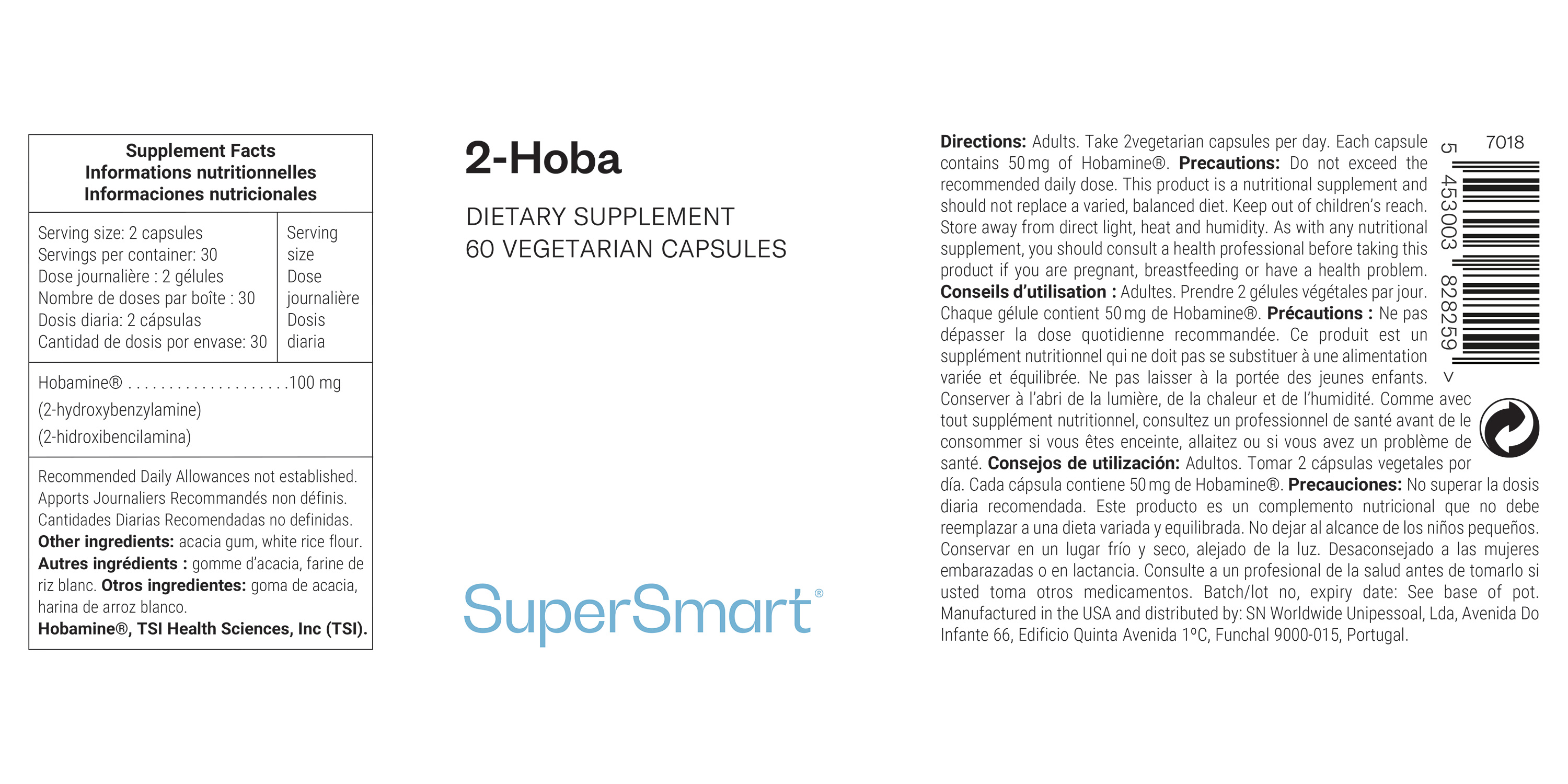 Complemento alimenticio Hobamine (2-HOBA)