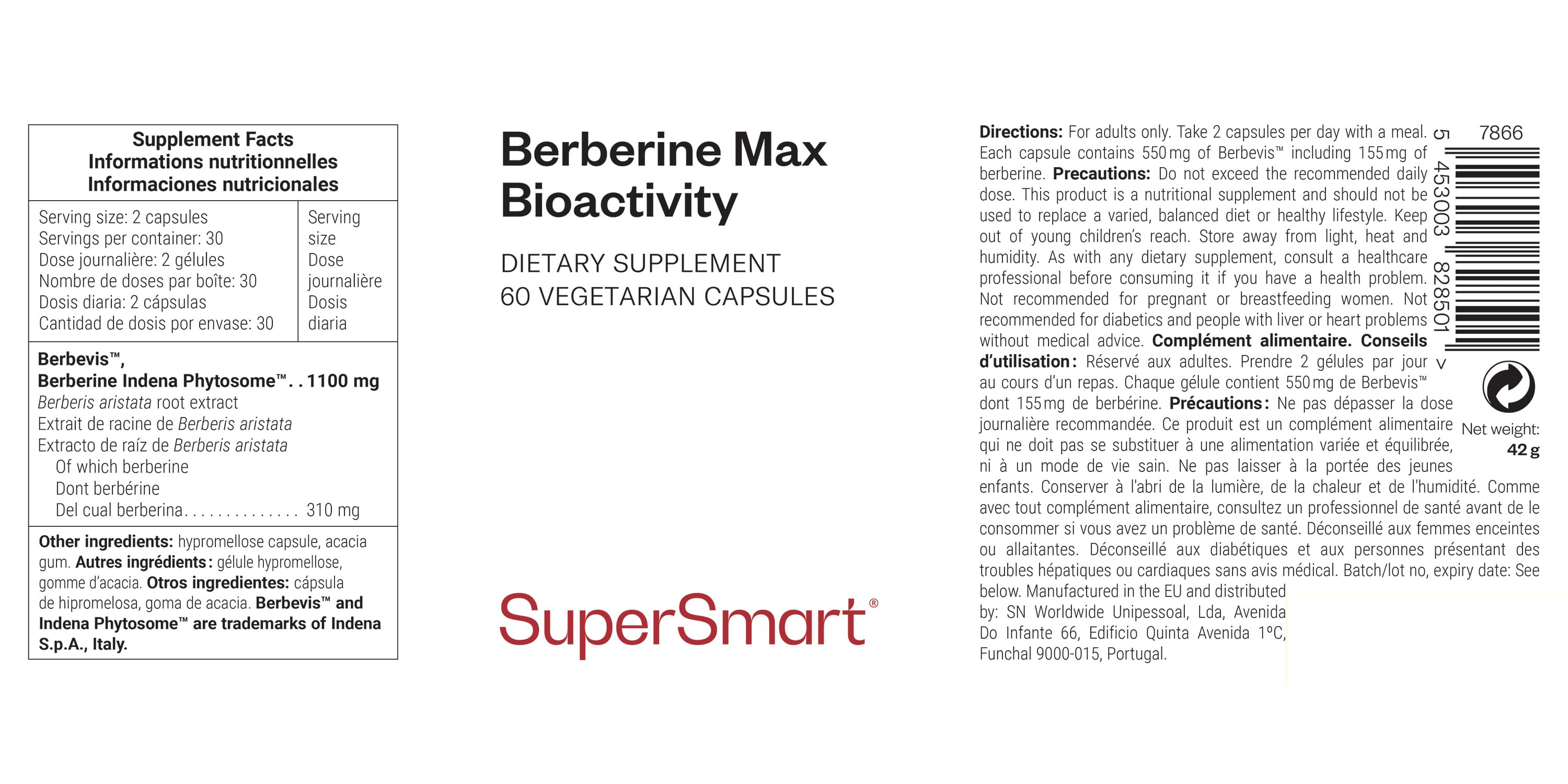 Complément de berbérine de Berberis aristata