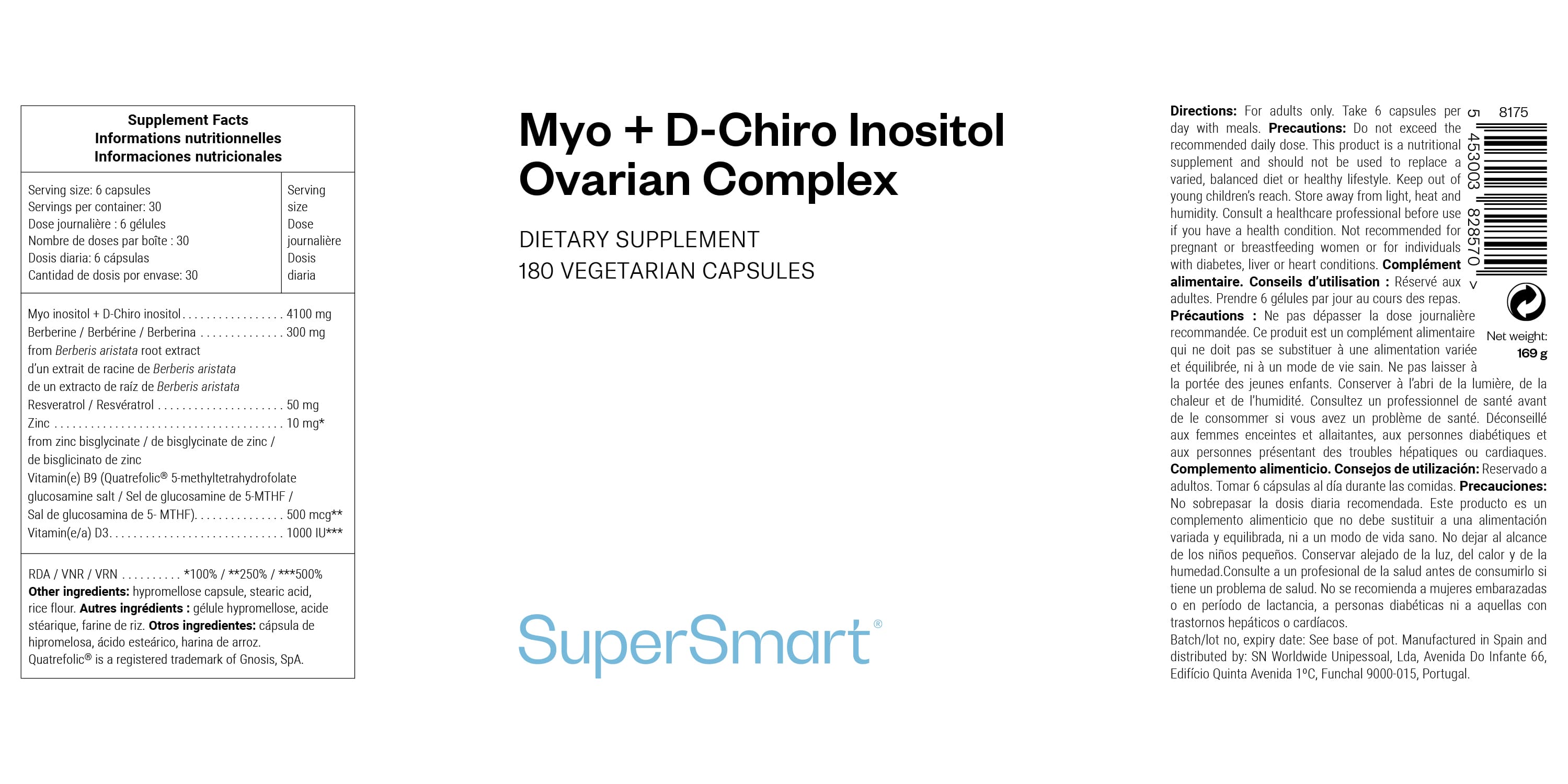 Myo-inositol dietary supplement for PCOS
