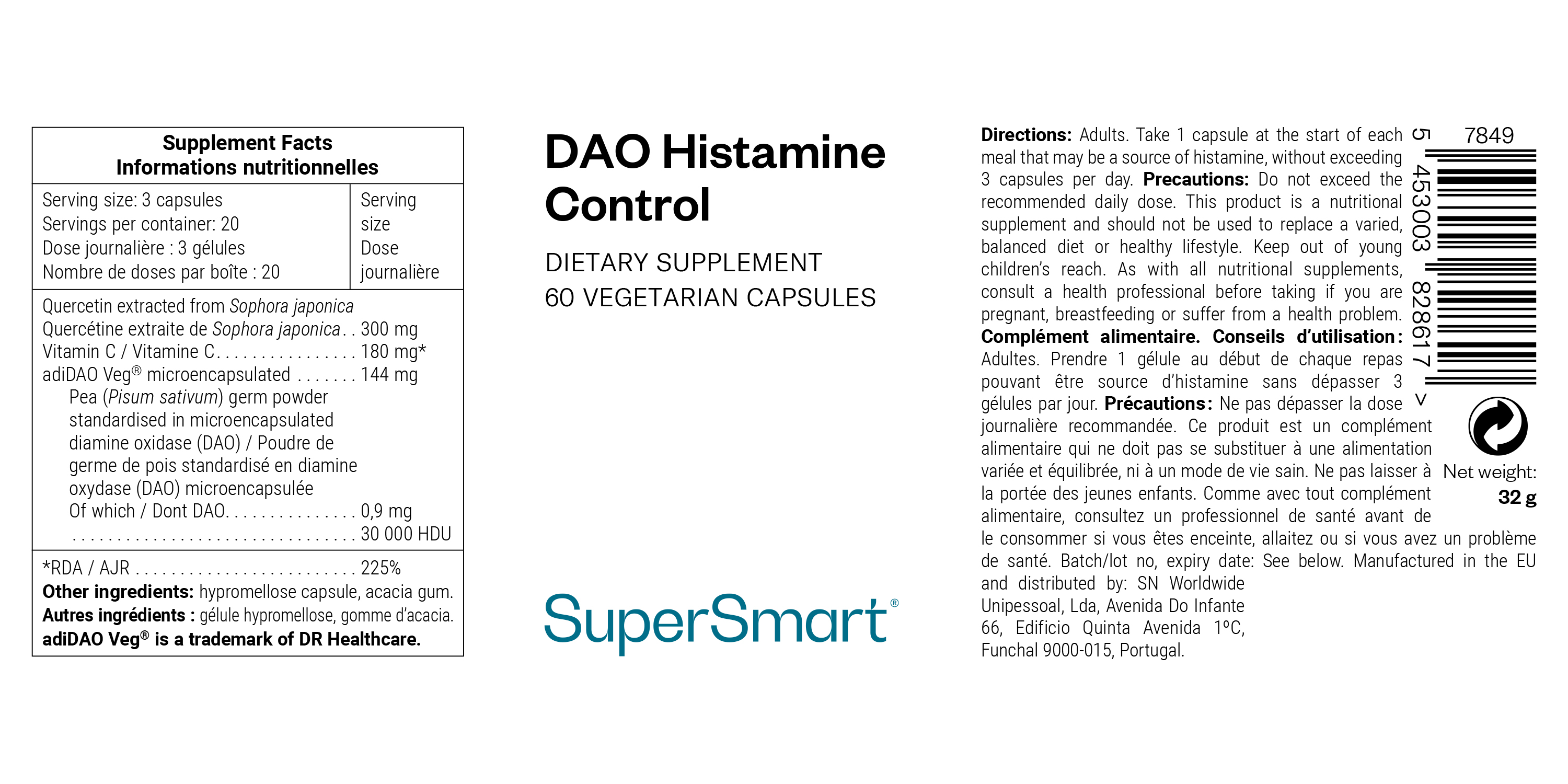 DAO Histamine Control food supplement