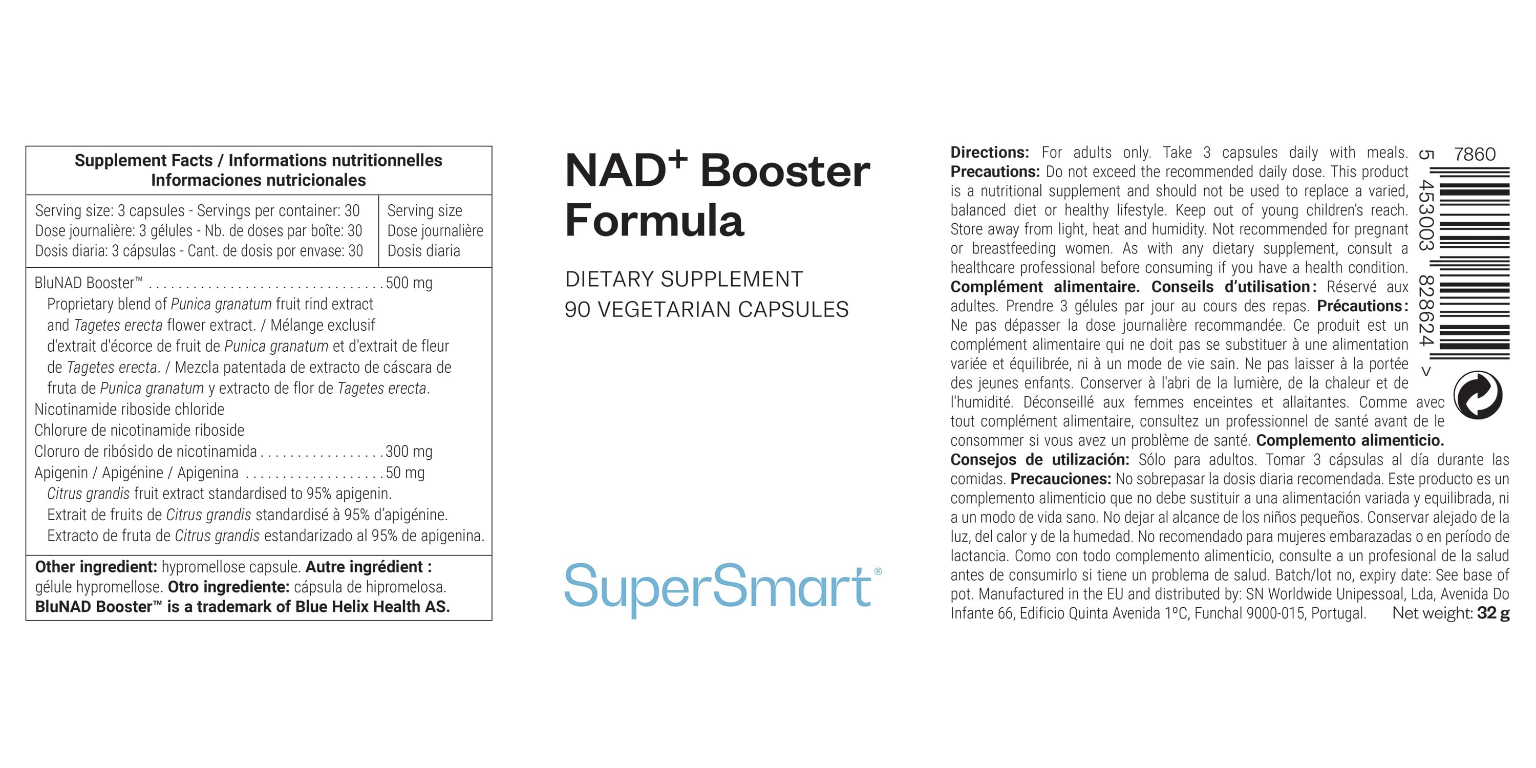 Complément alimentaire booster de NAD+