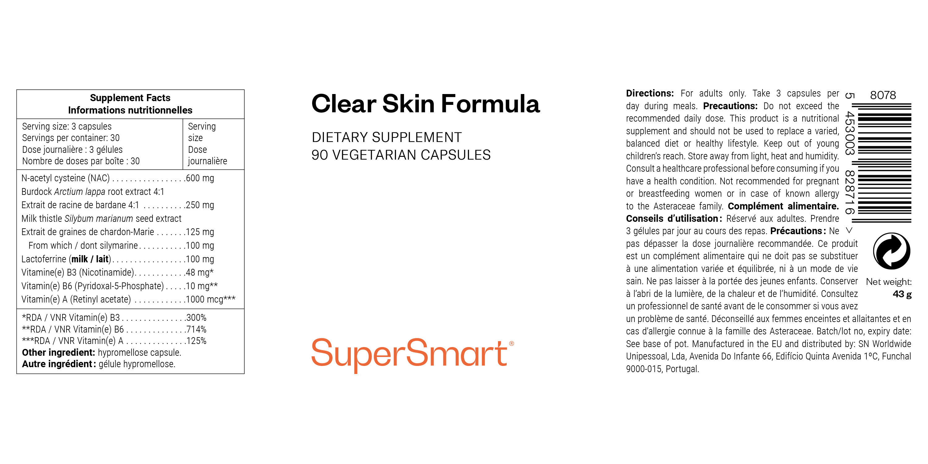 Acne dietary supplement