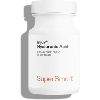 Injuv® Hyaluronic Acid suplemento alimentar, contribui para a hidratação da pele e articulações