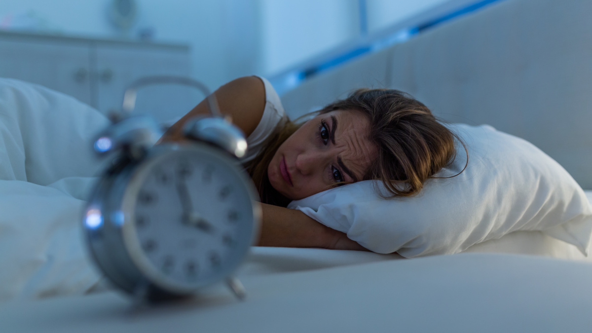 Woman suffering from a lack of melatonin