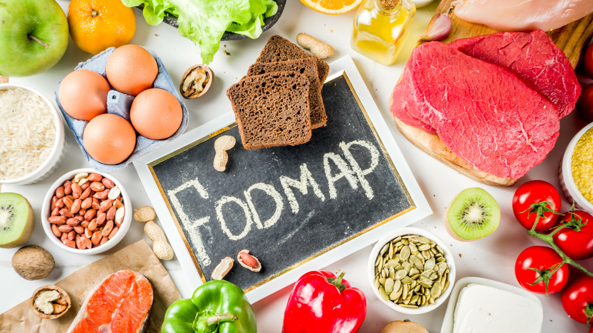 Dieta FODMAP con diversos alimentos